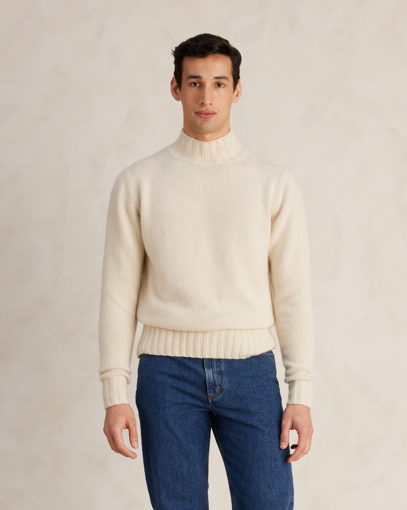 Off White Cashmere Alpine Sweater