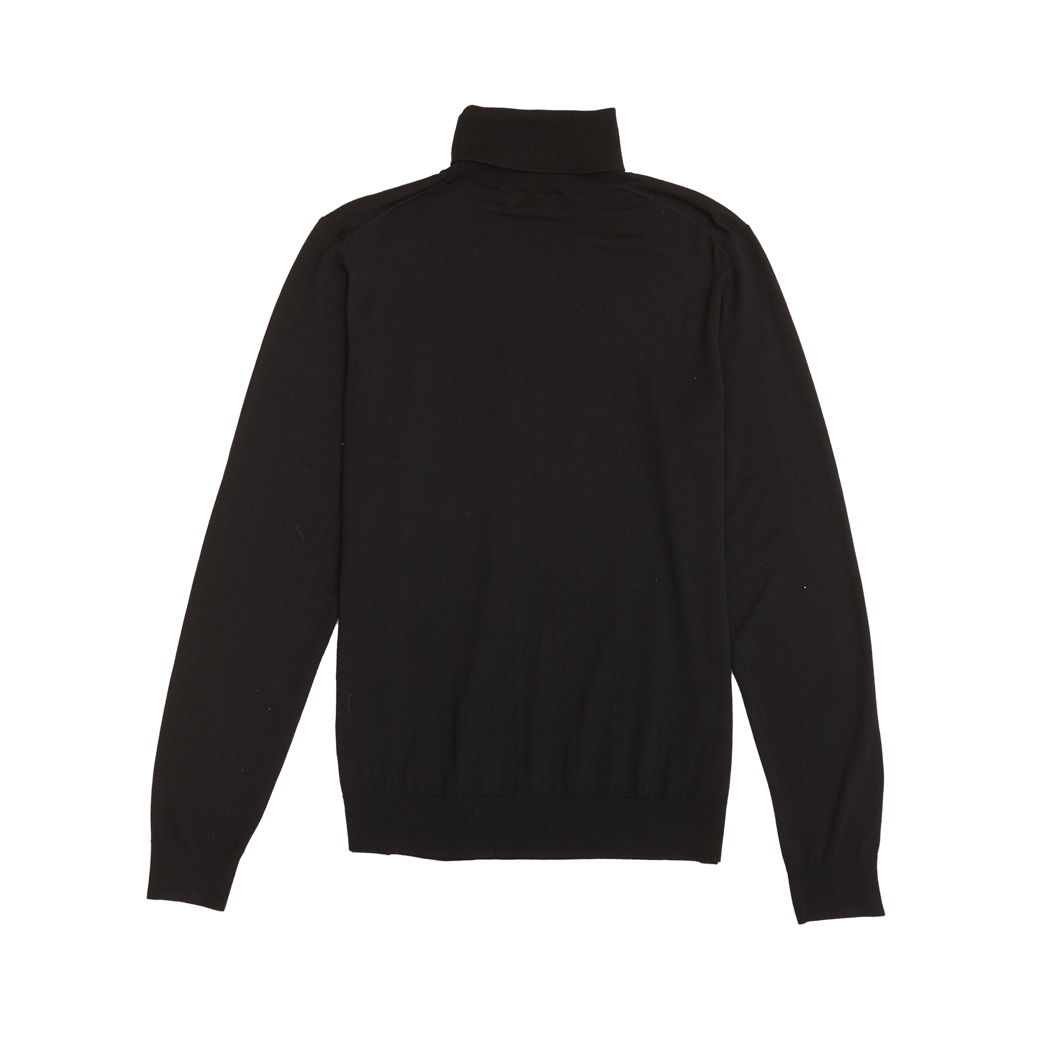 Black Merino Roll Neck