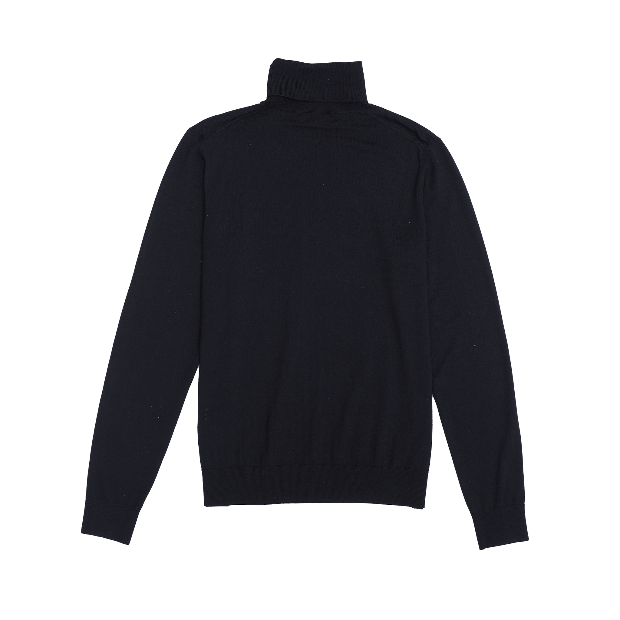 Navy Merino Roll Neck