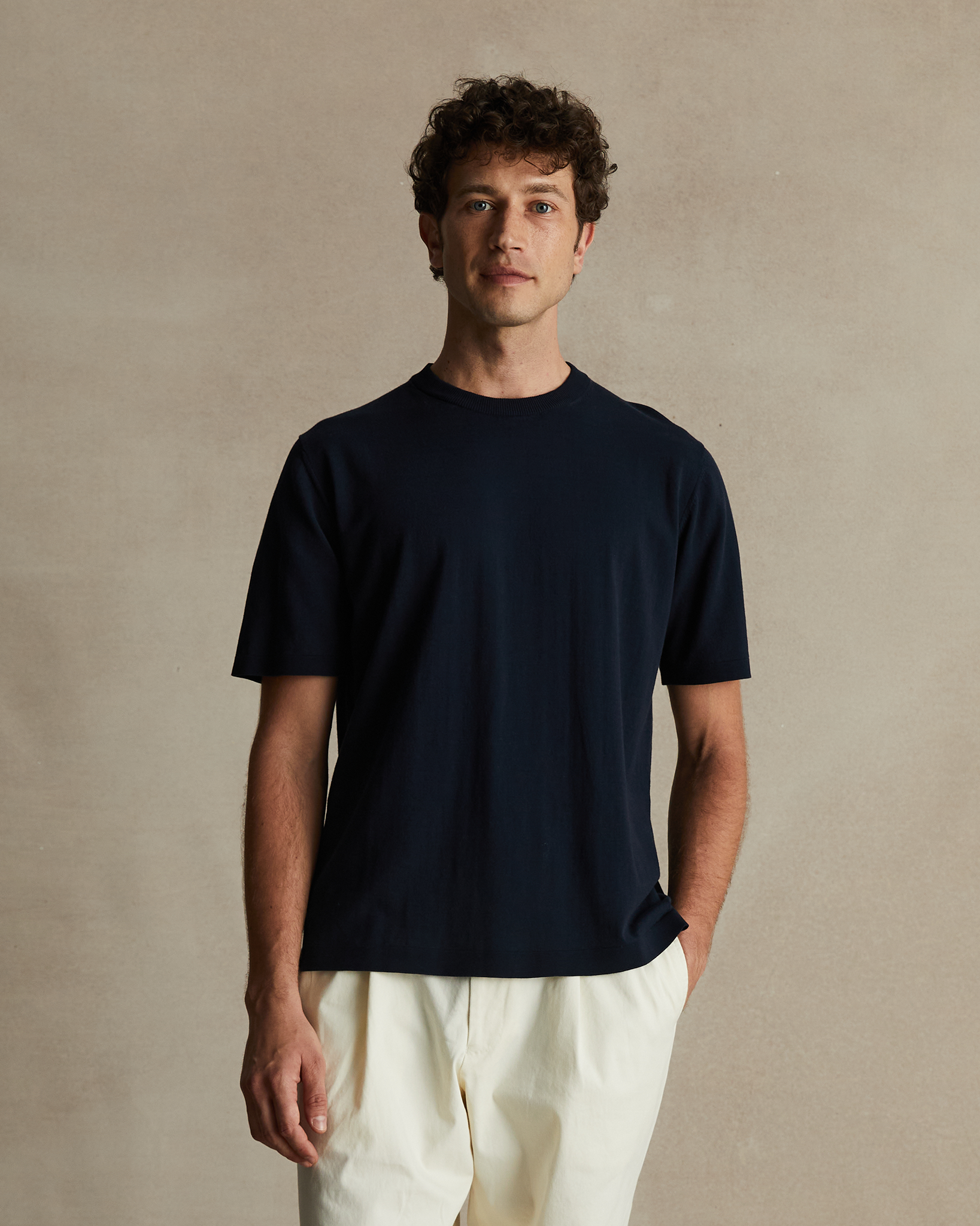 Ice Cotton Tee - Navy
