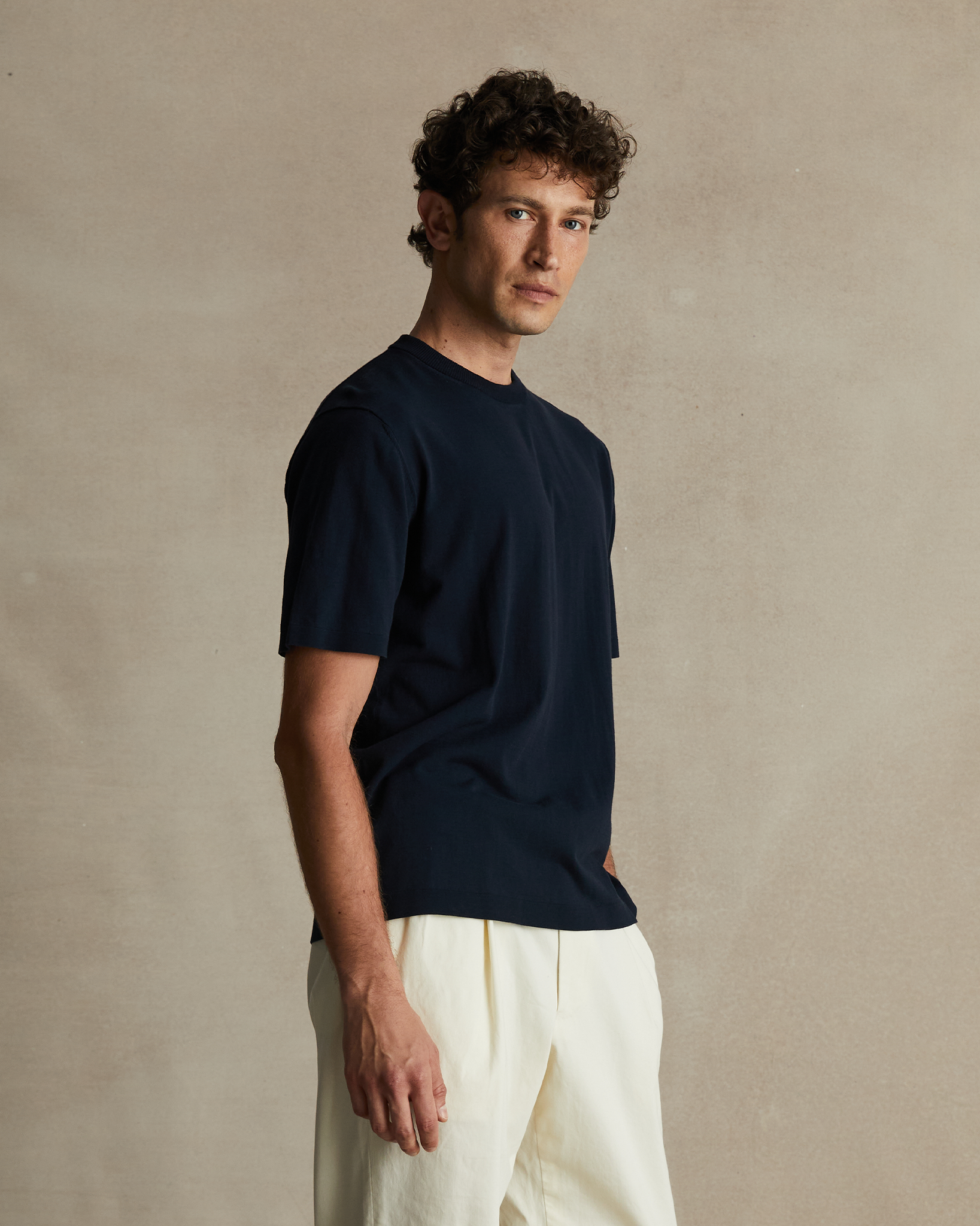 Ice Cotton Tee - Navy