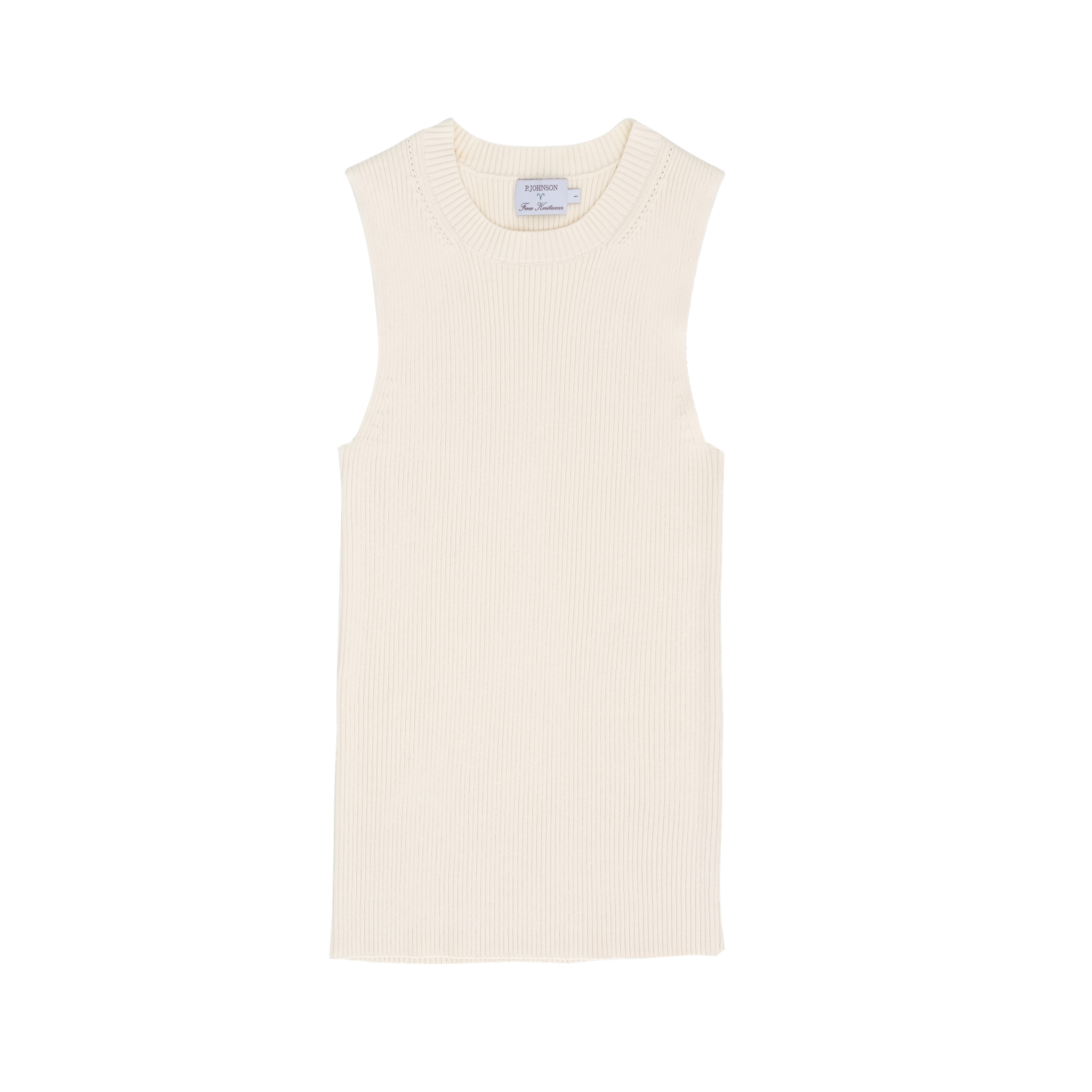 Georgia Rib Knit Tank - Off White
