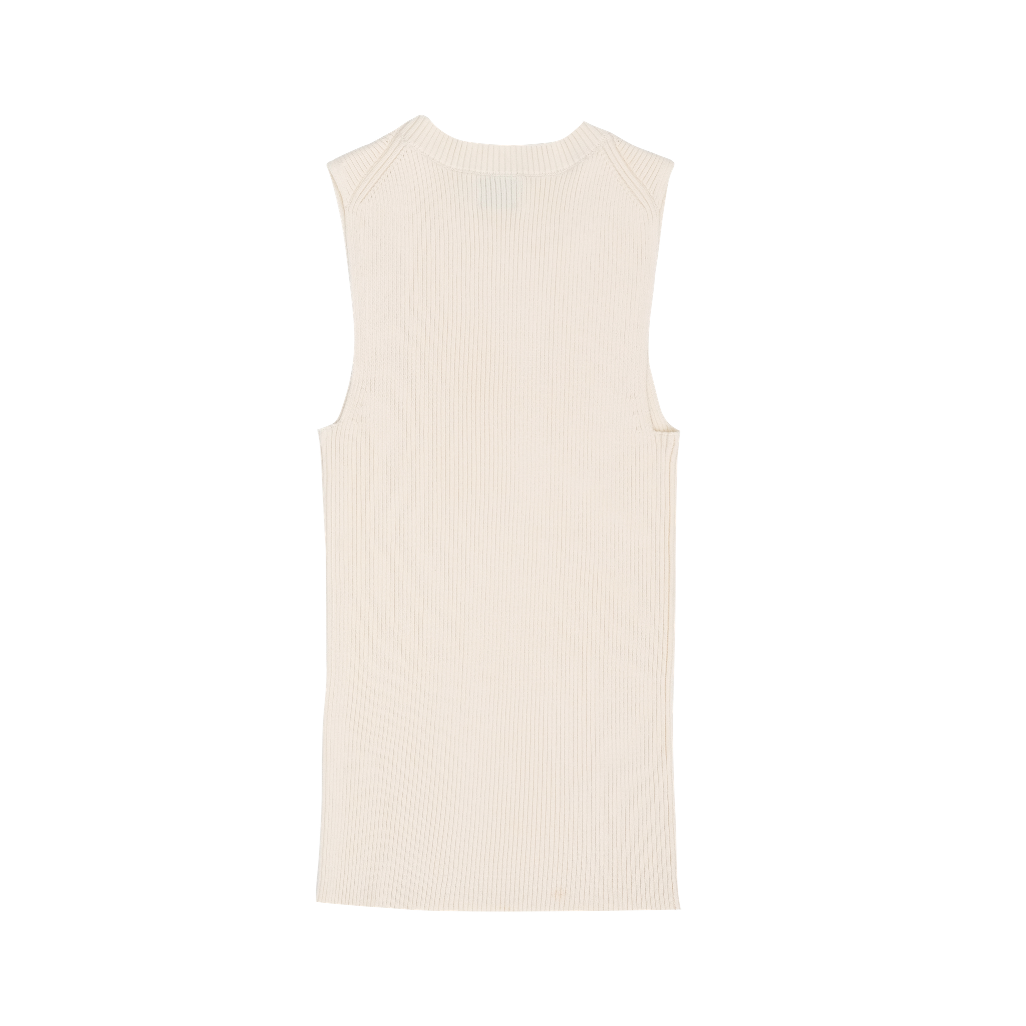 Georgia Rib Knit Tank - Off White