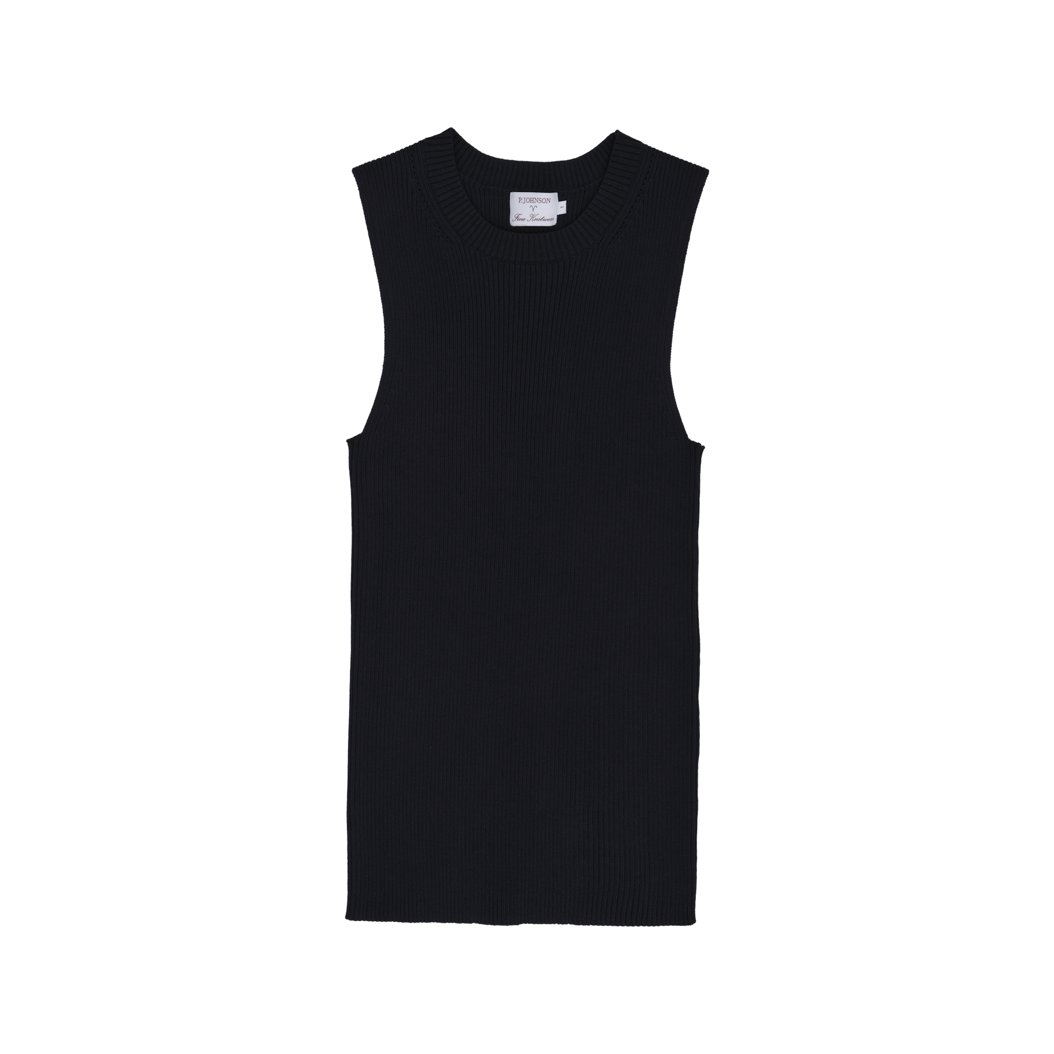 Georgia Rib Knit Tank - Black