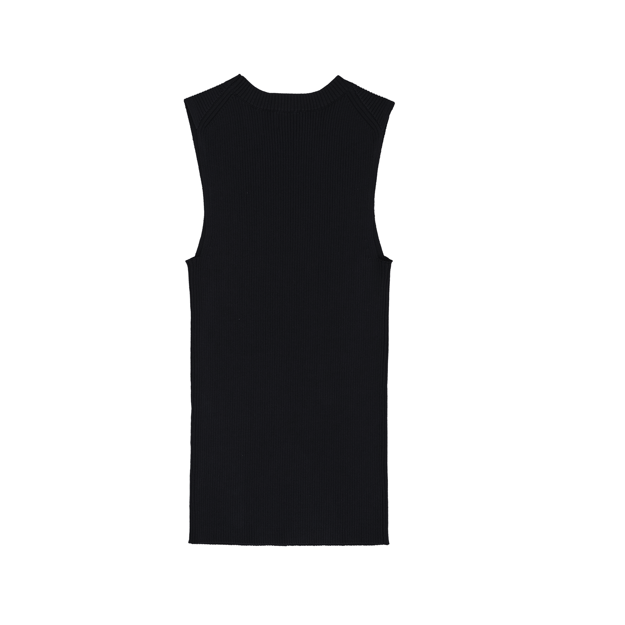 Georgia Rib Knit Tank - Black