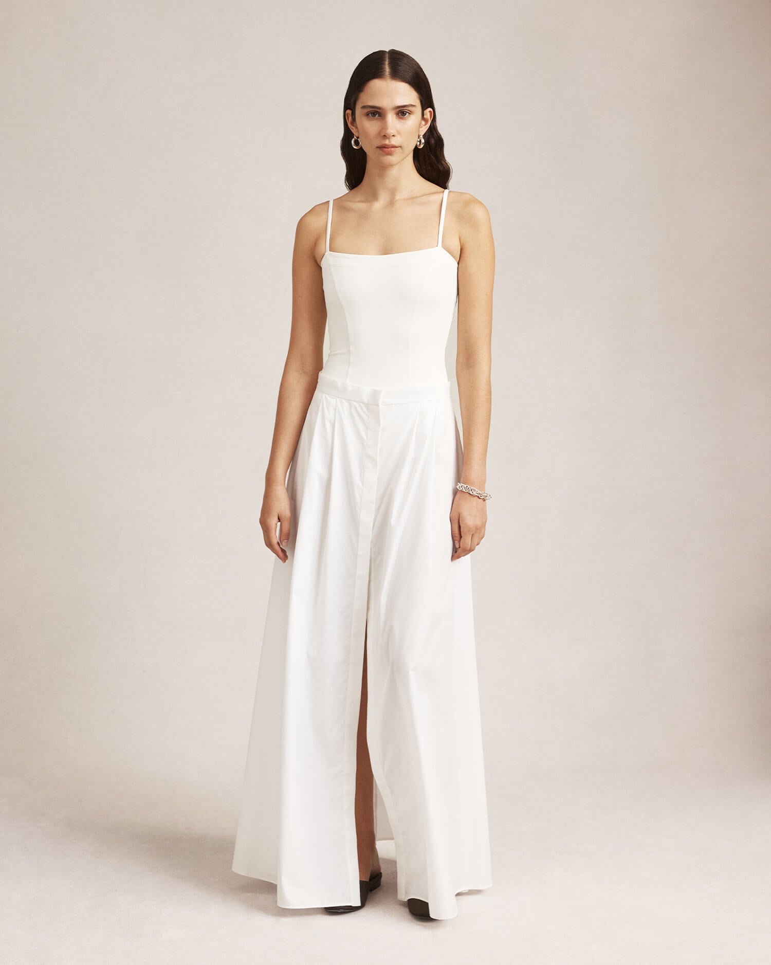 Kahlo Skirt - White Silk Cotton