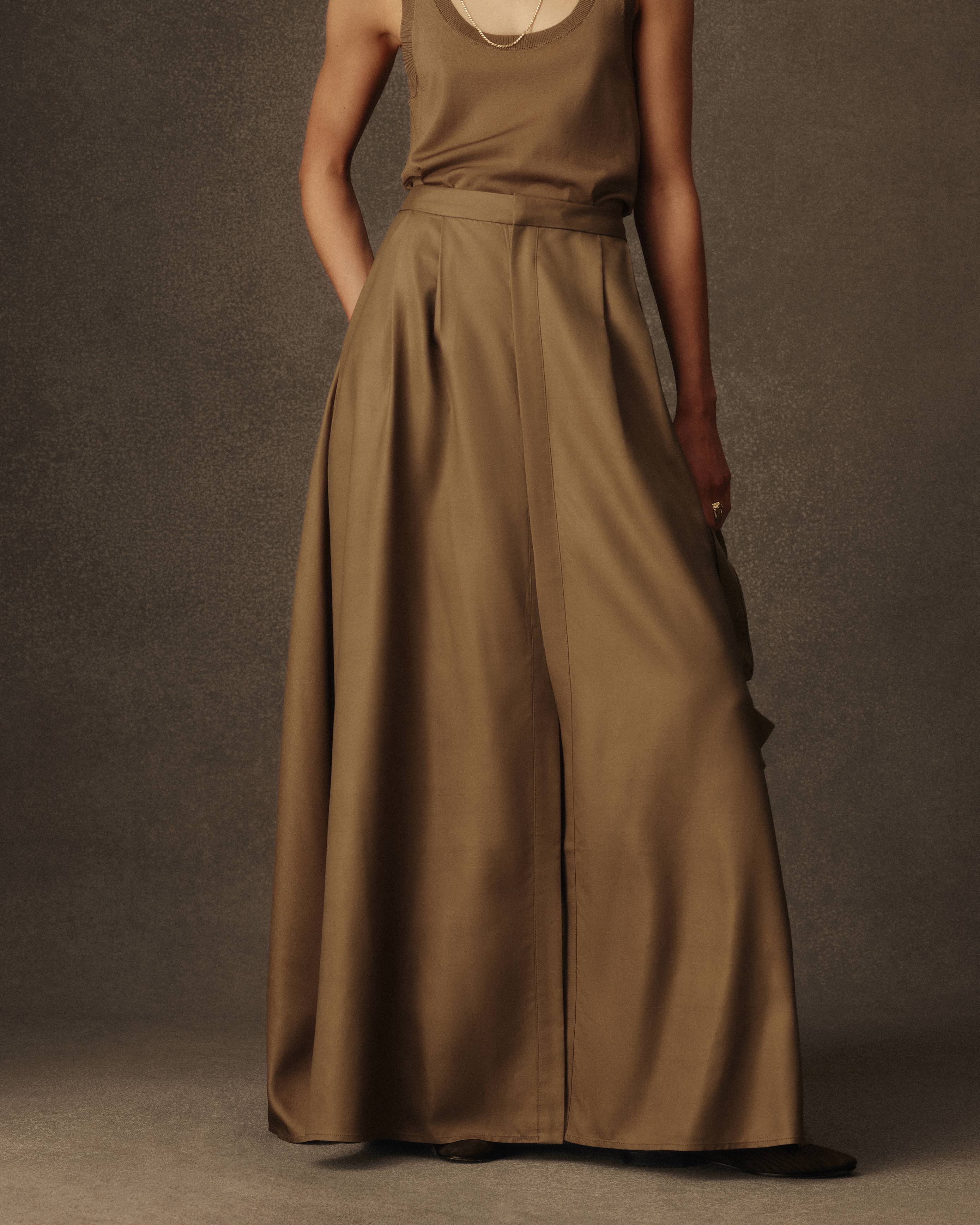 Kahlo Skirt - Taupe Dupioni