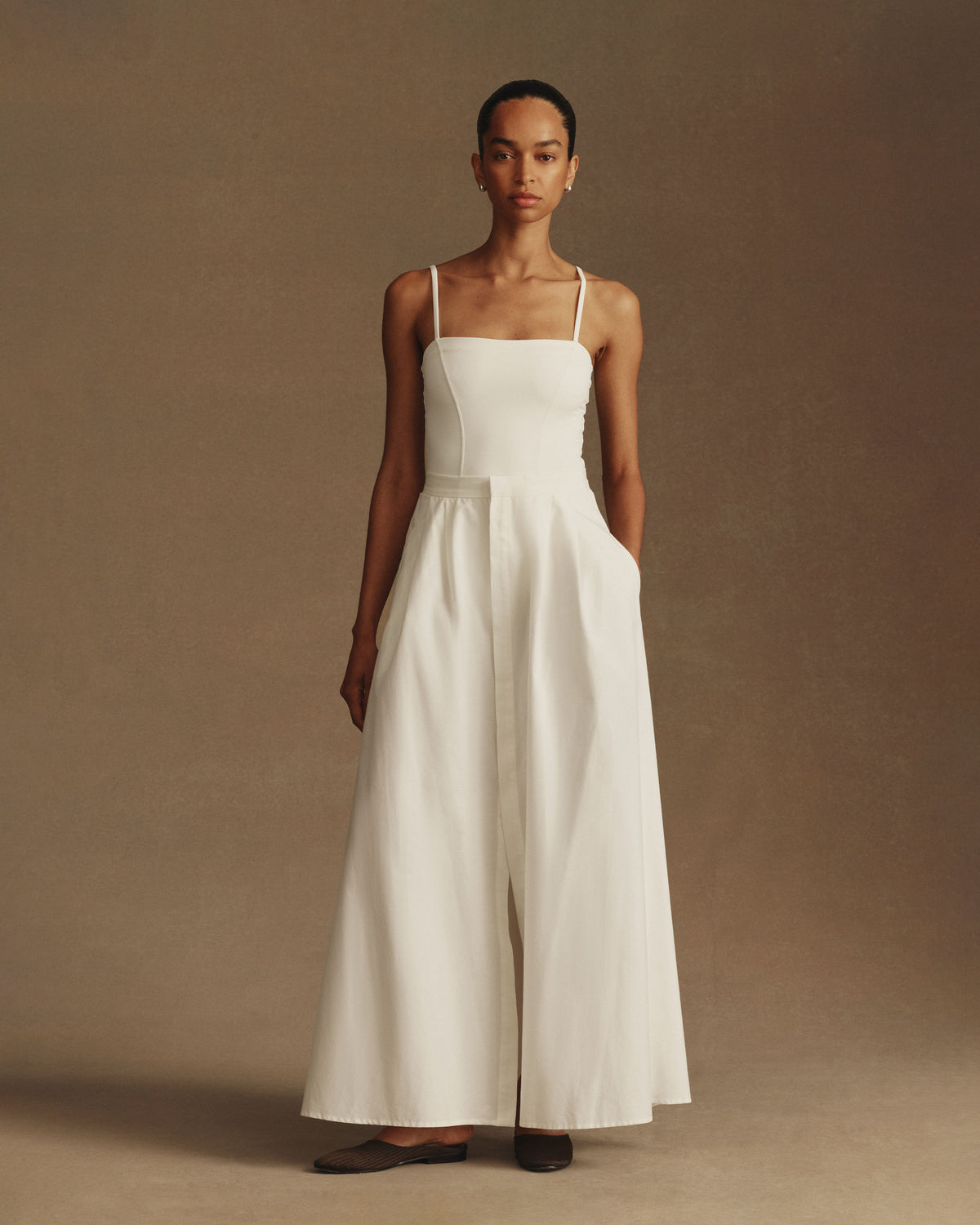 Kahlo Skirt - White Silk Cotton