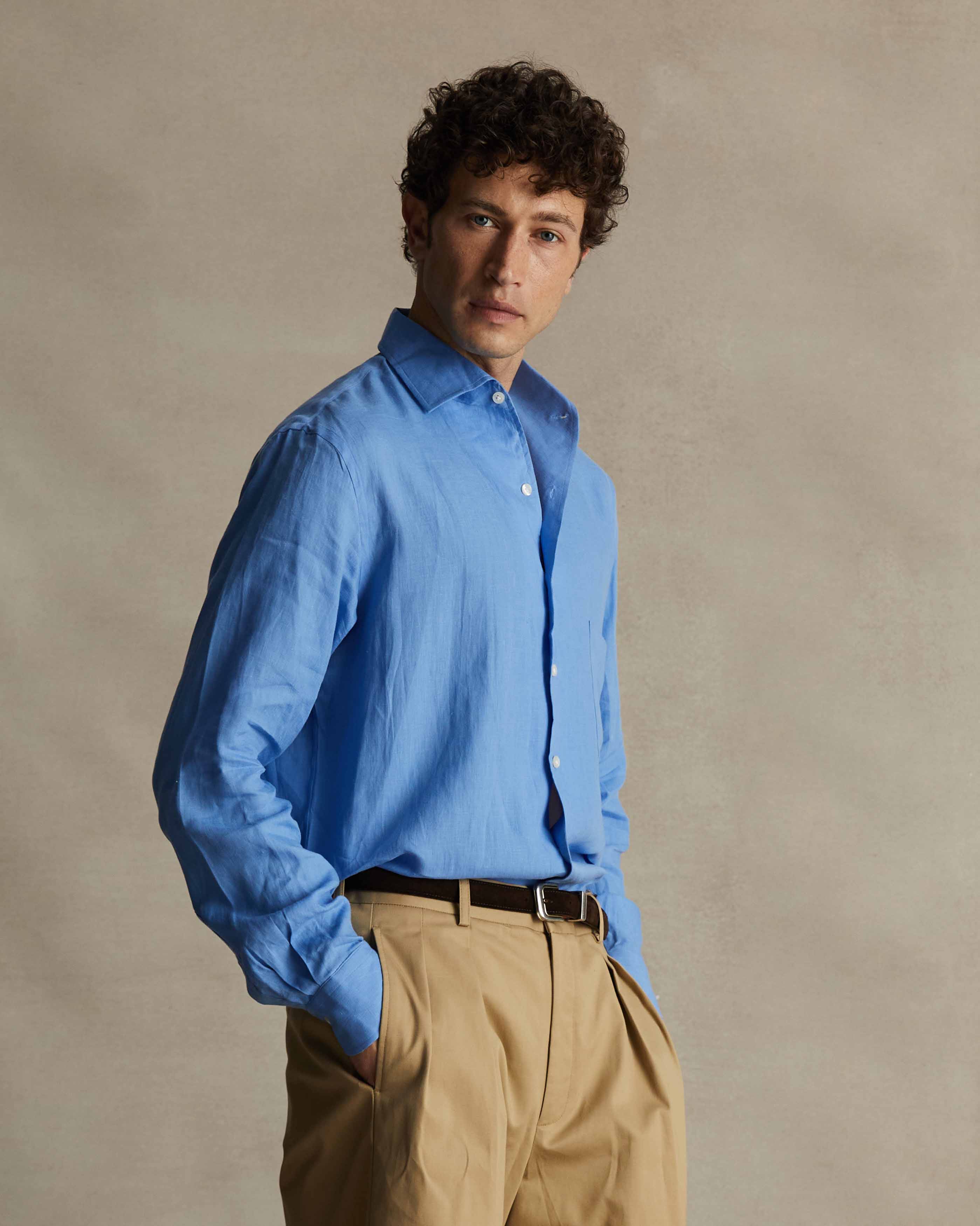 Cornflower Summer Linen Shirt