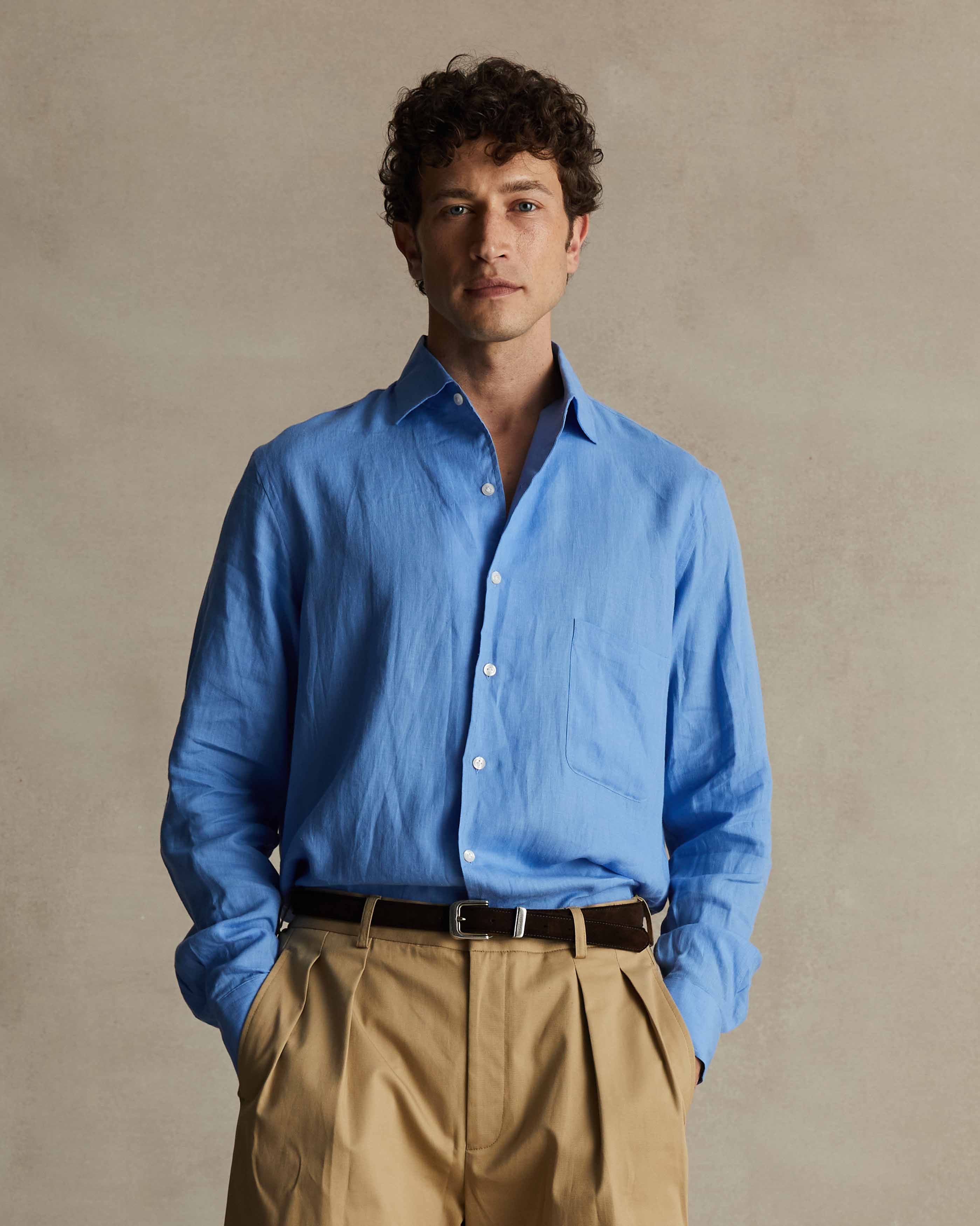 Cornflower Summer Linen Shirt
