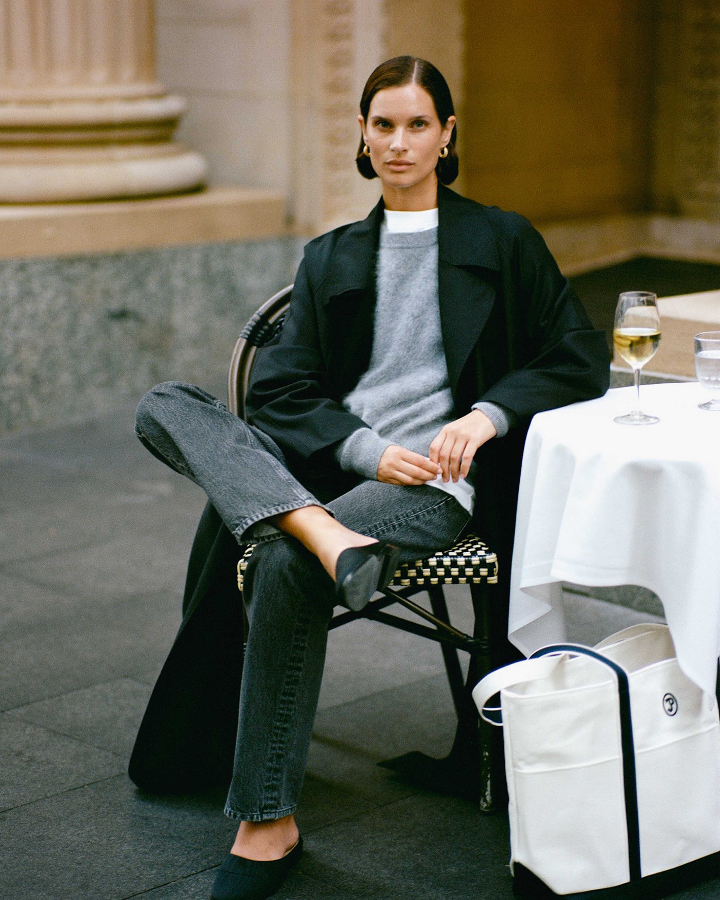 Black Wool Trench Coat