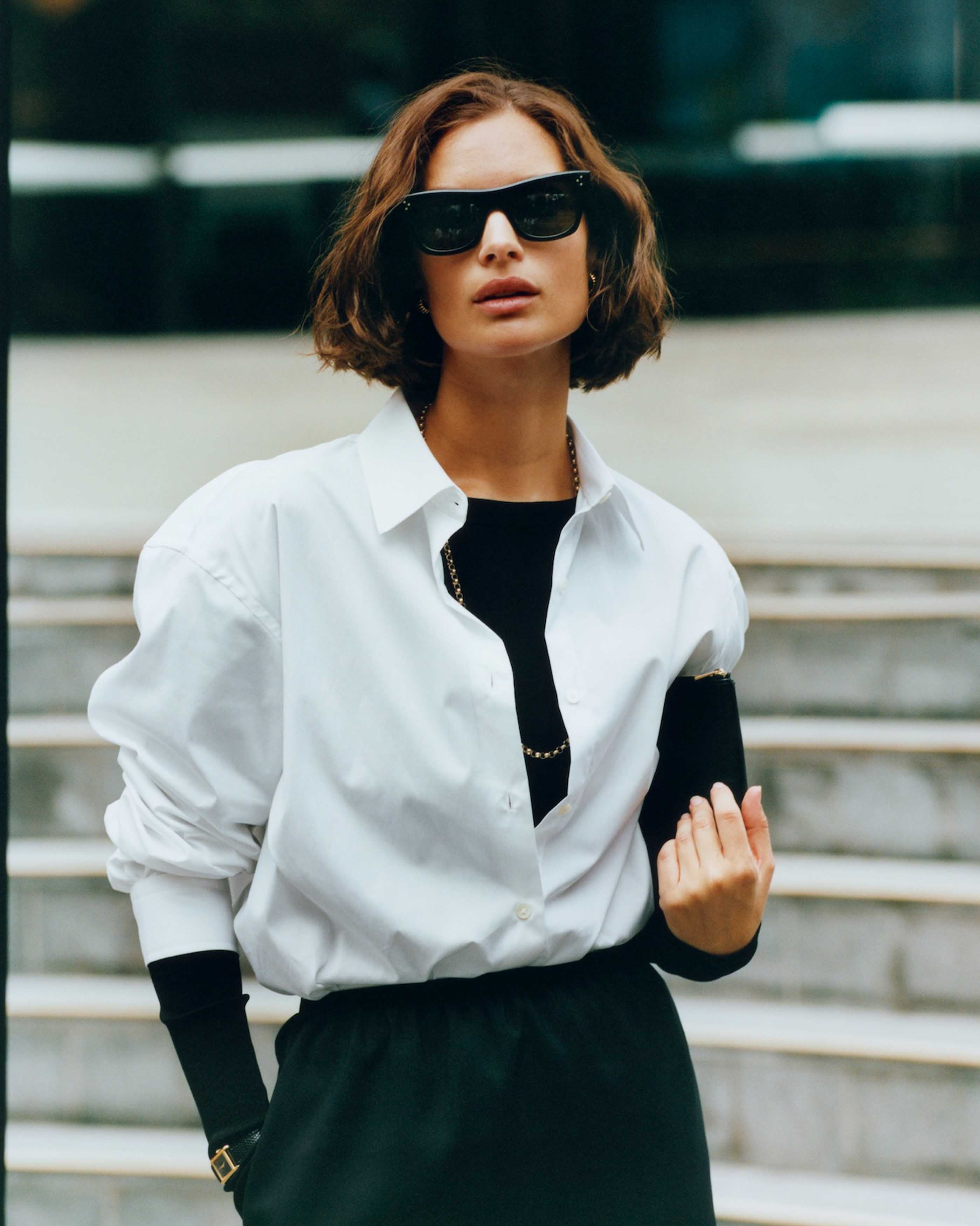 Oversized Shirt - White Poplin