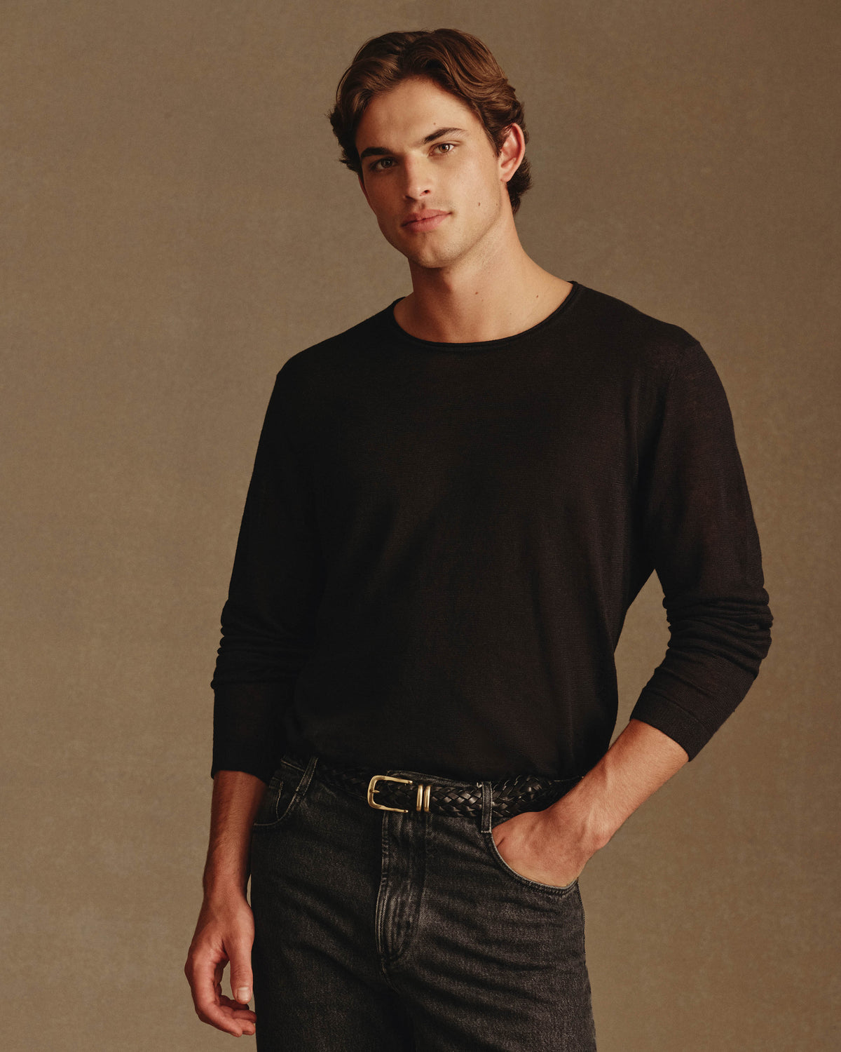 Linen Sweater - Black