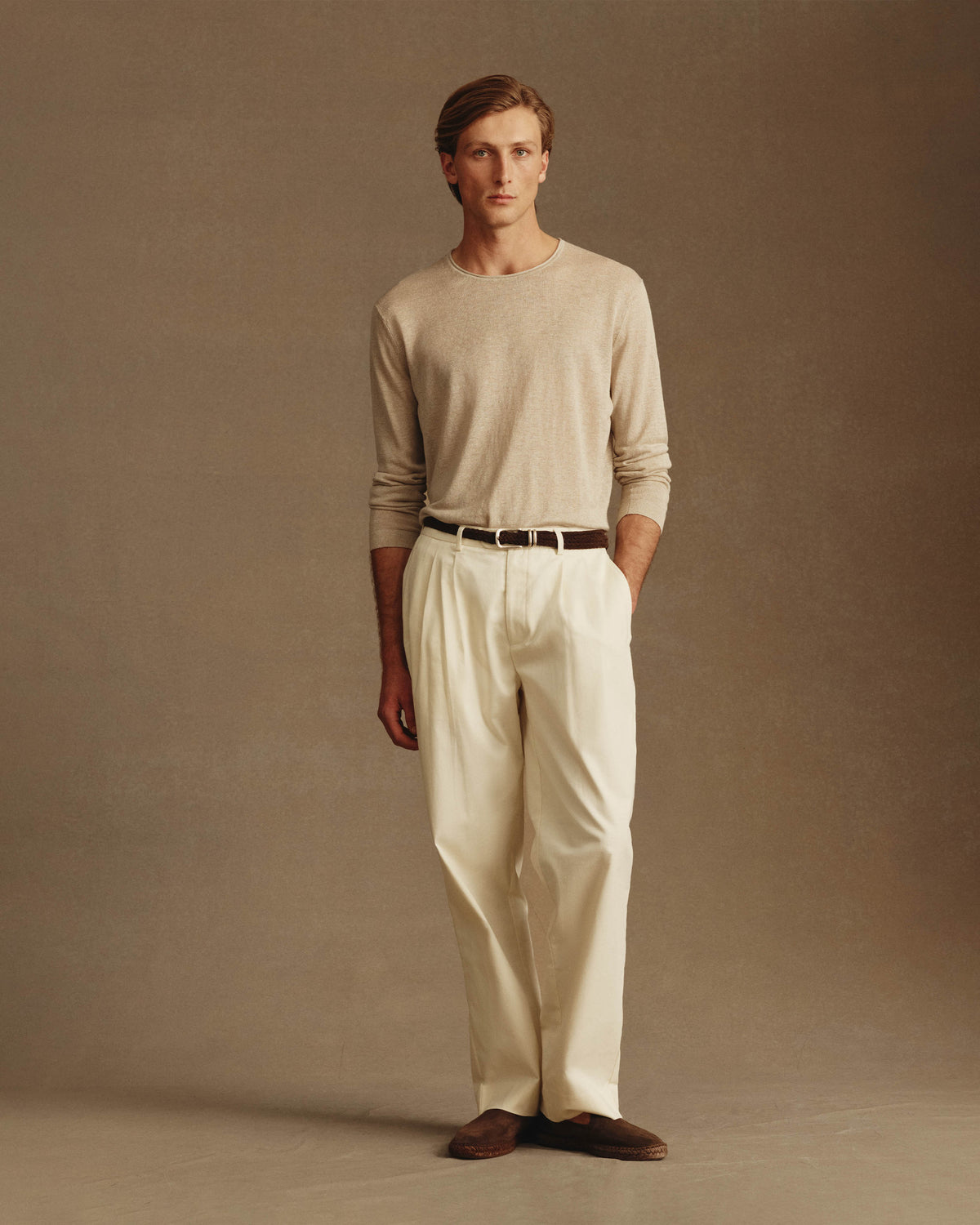 Linen Sweater - Taupe