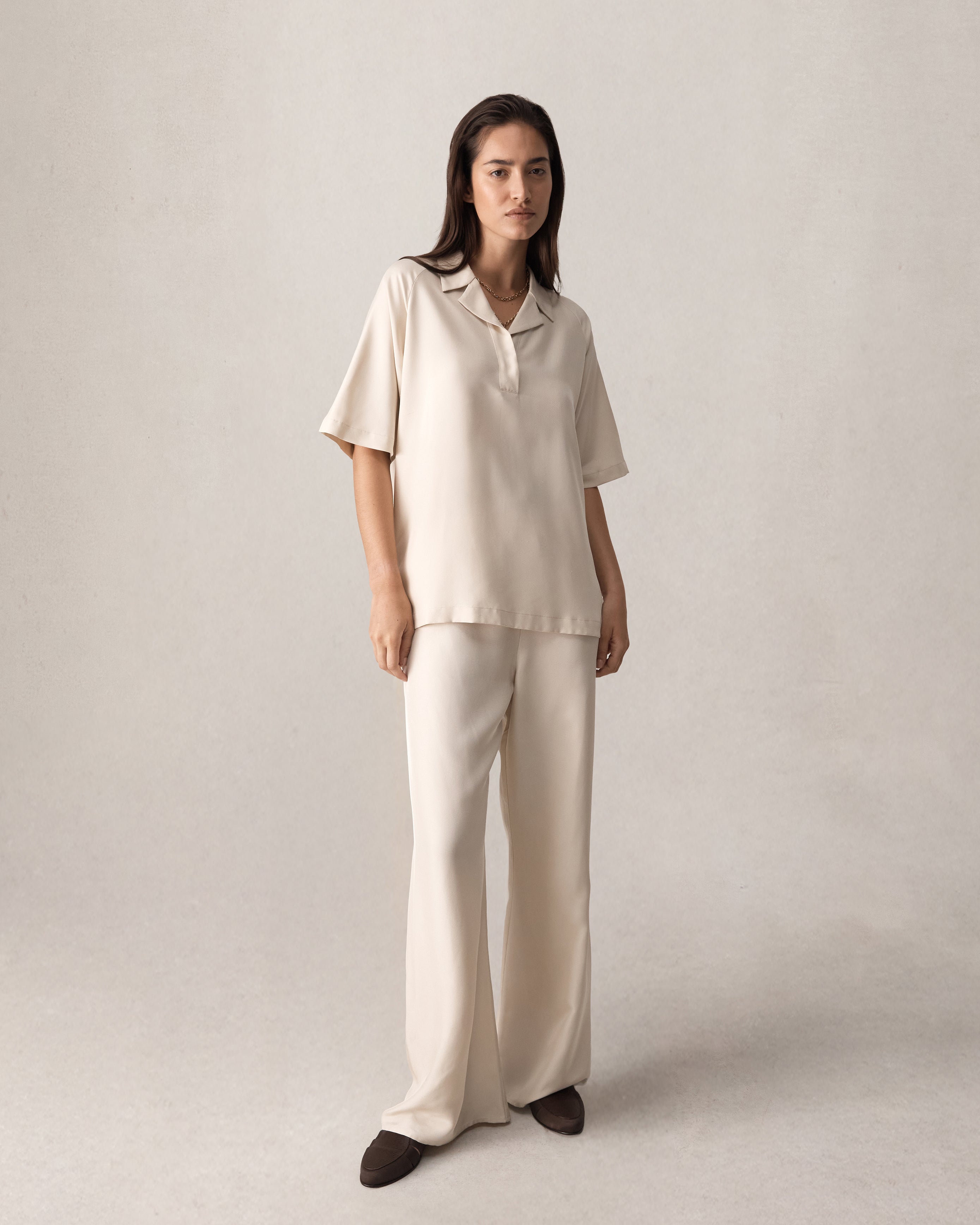 New Marella Trouser - Beige Dupioni