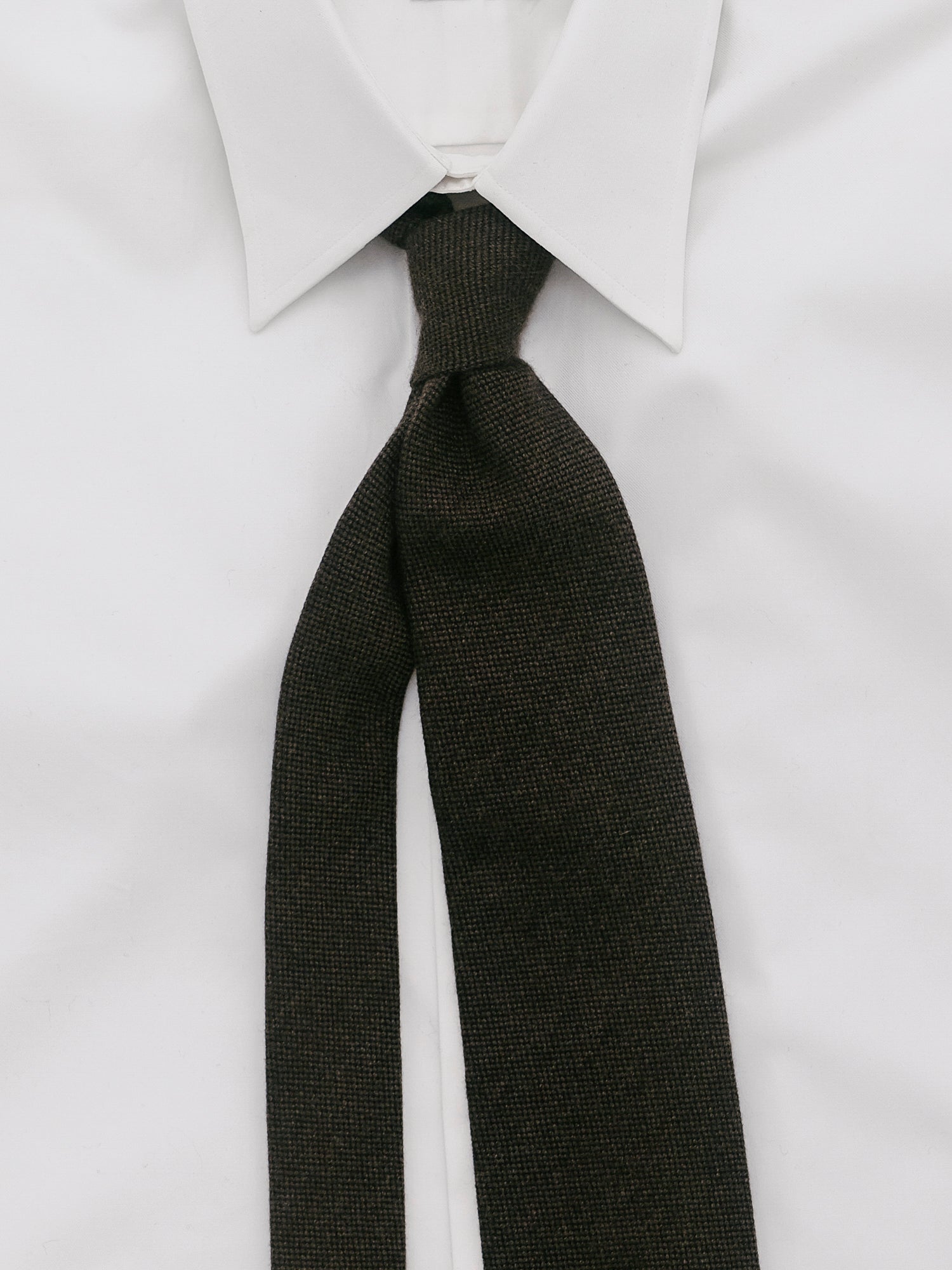 Cashmere Oxford Tie - Brown
