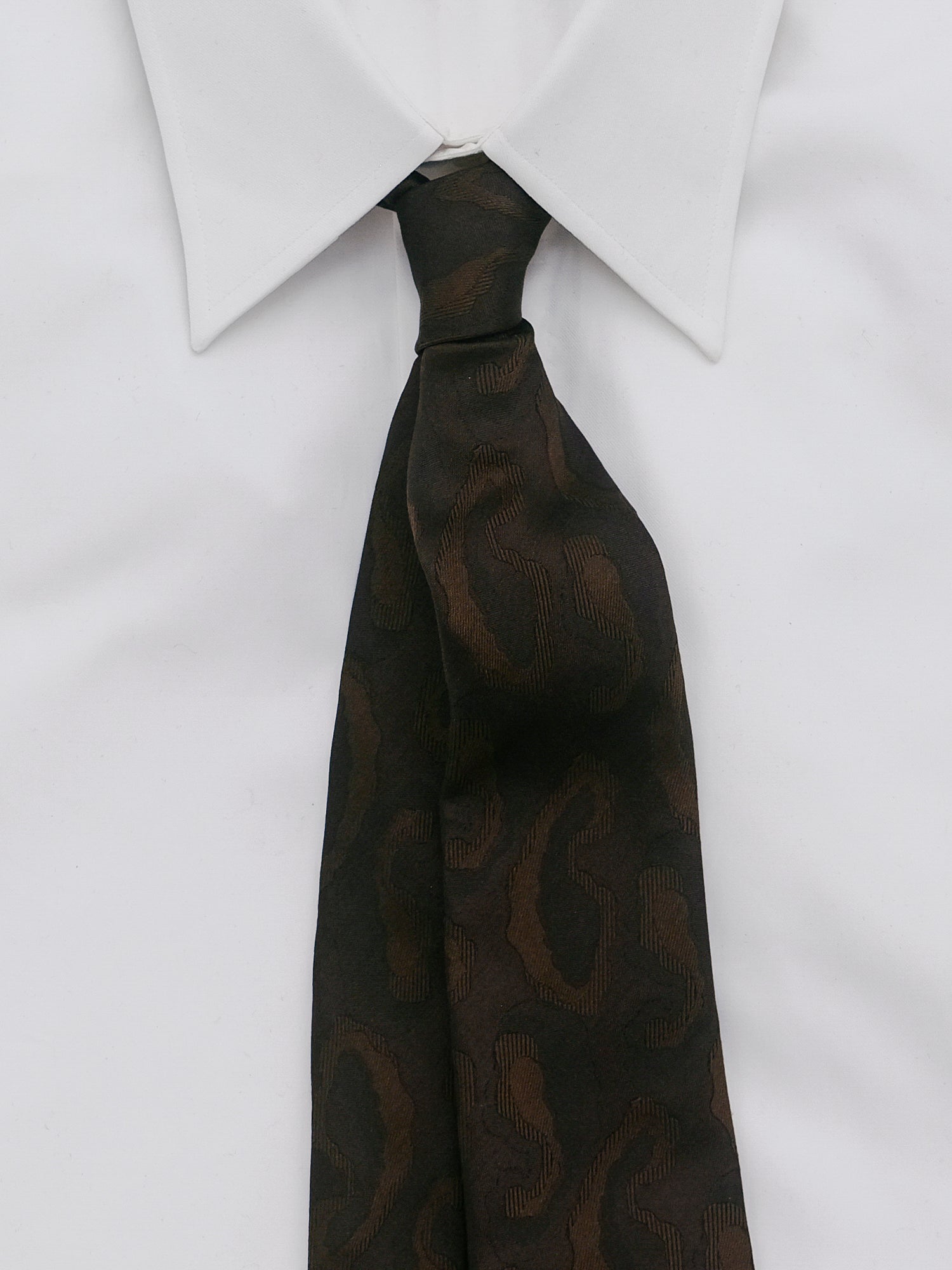 Abstract Paisley Tie - Chocolate