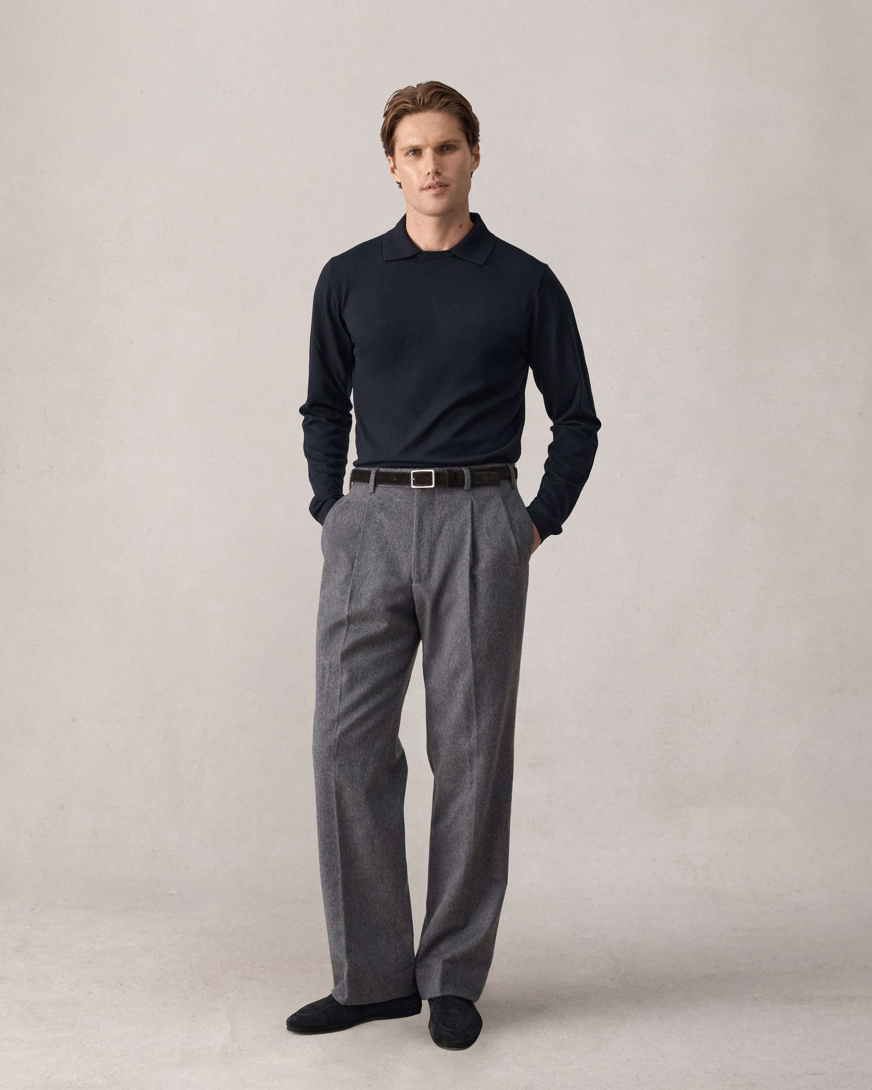 Merino Crewlo - Navy