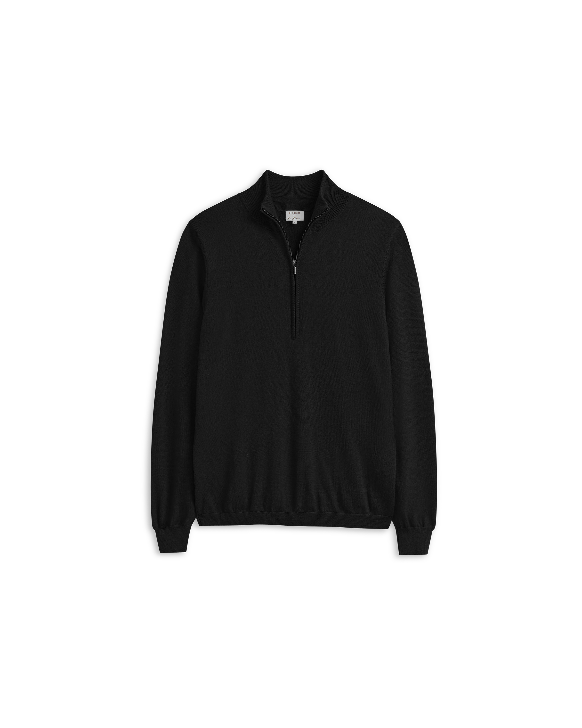 Merino Quarter Zip - Black