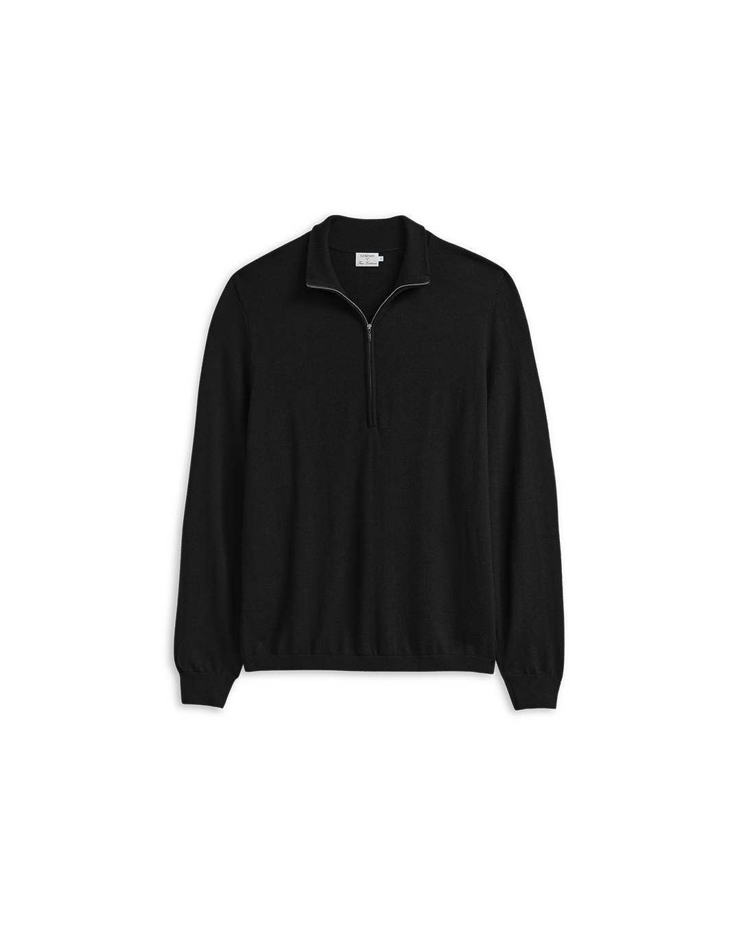 Cass Merino Quarter Zip - Black