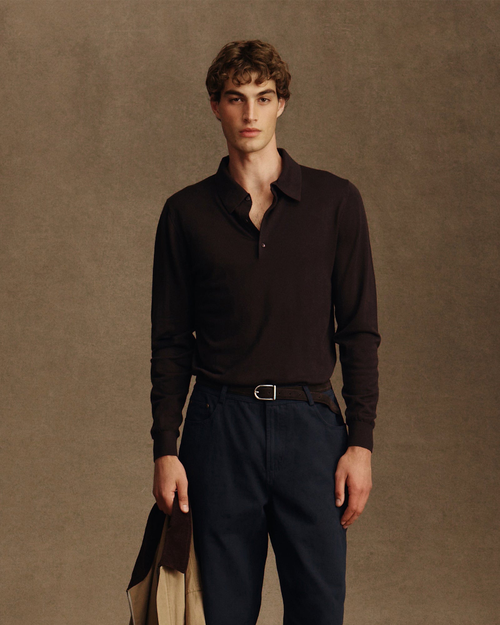 Merino Polo - Espresso