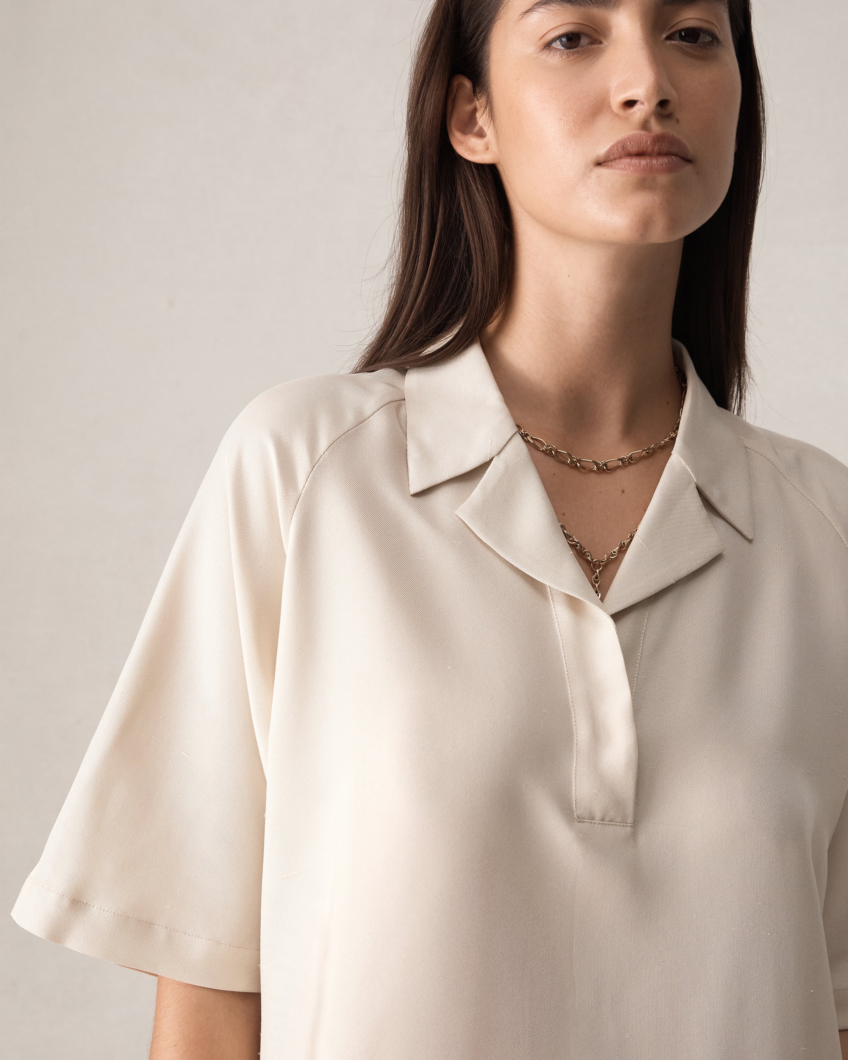 Montana Baseball Shirt - Beige Dupioni