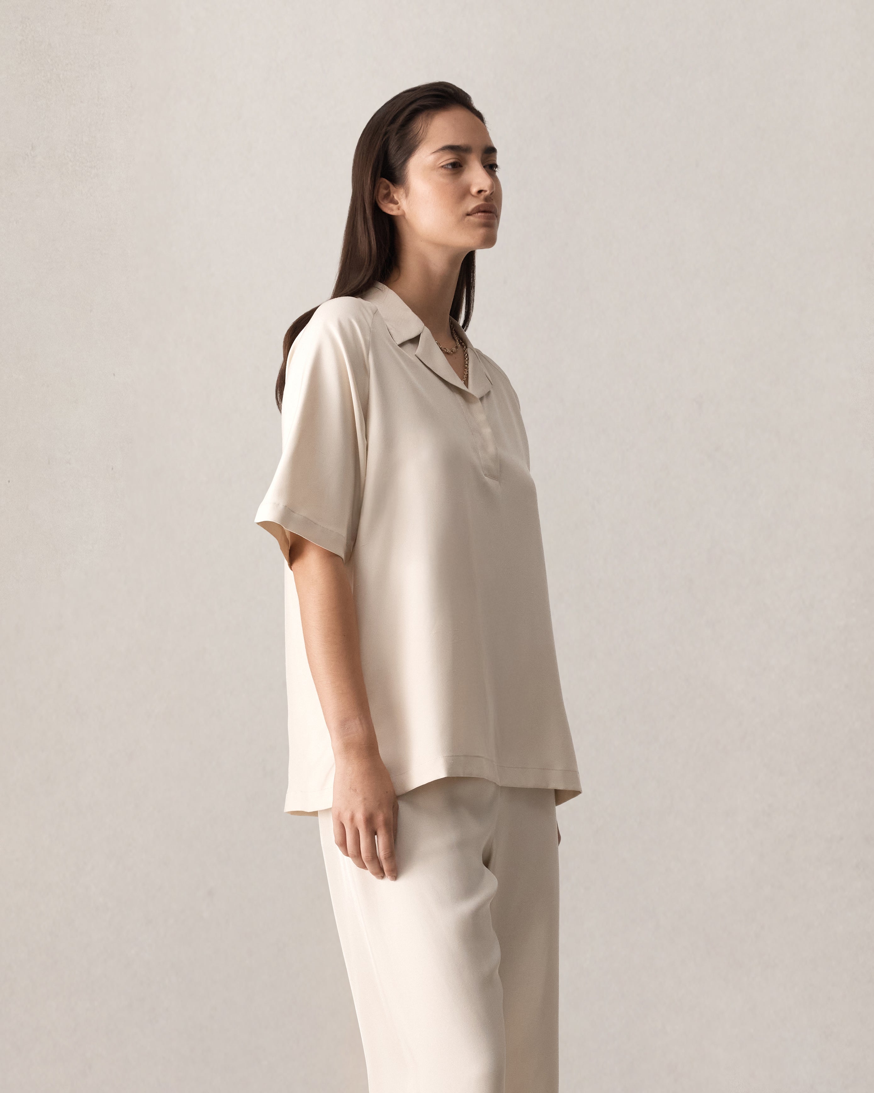 Montana Baseball Shirt - Beige Dupioni