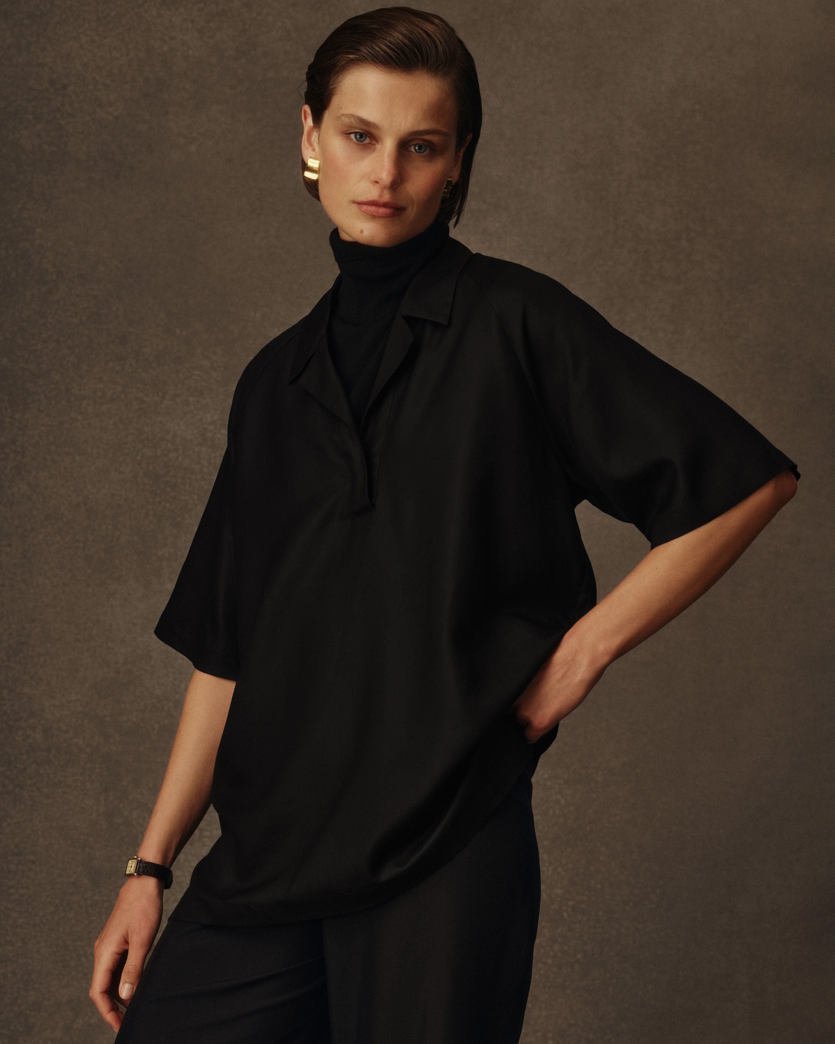 Montana Baseball Shirt - Black Dupioni