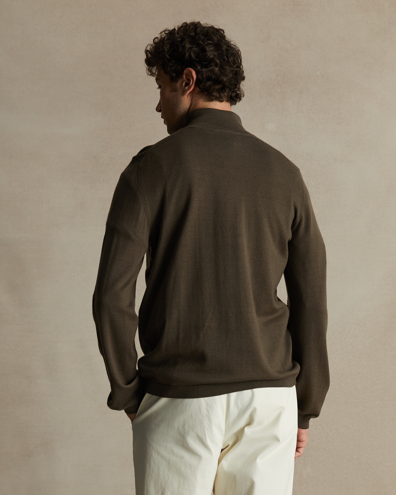 Merino Quarter Zip - Moss