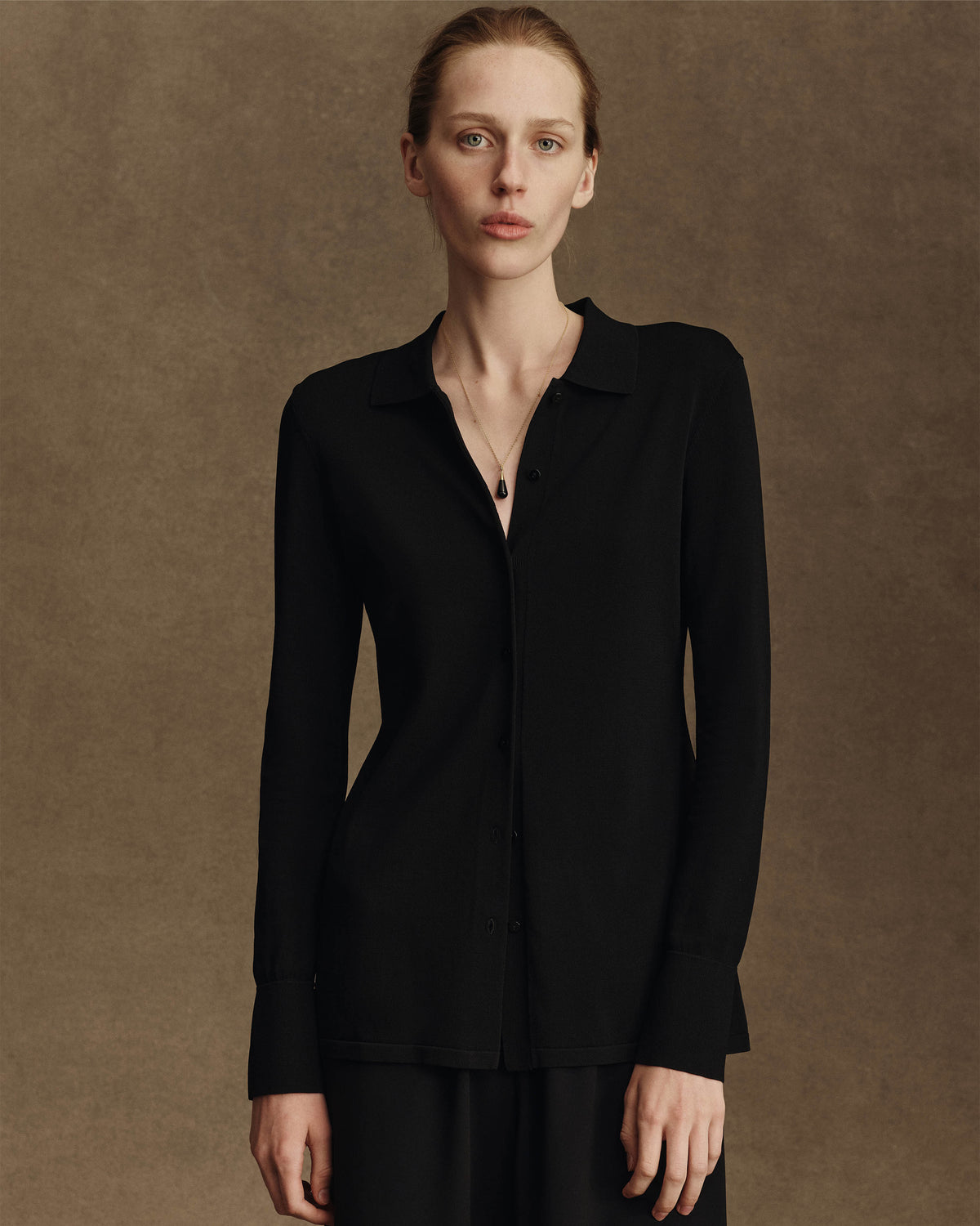 Natalie Knit Shirt - Black