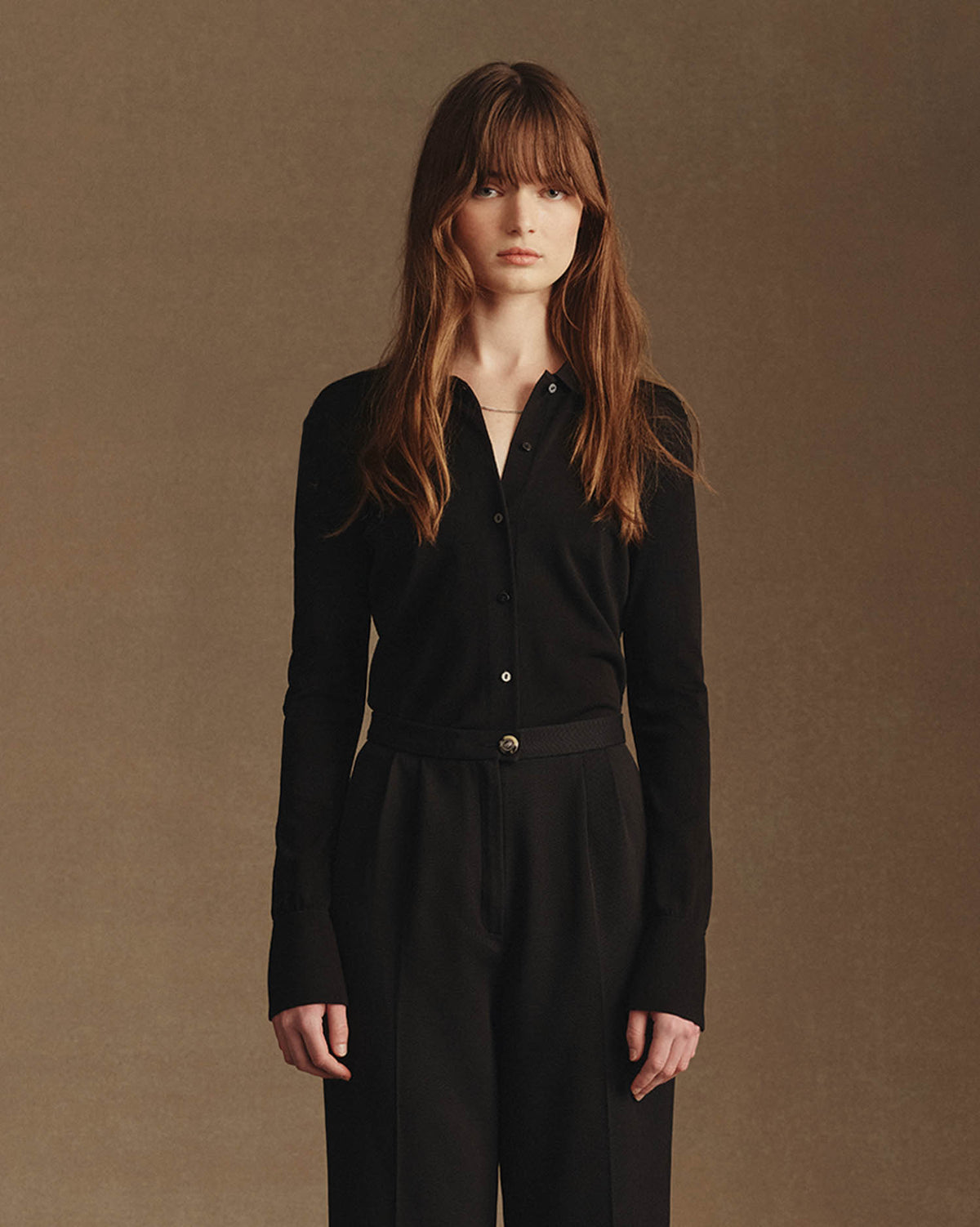 Natalie Knit Shirt - Black
