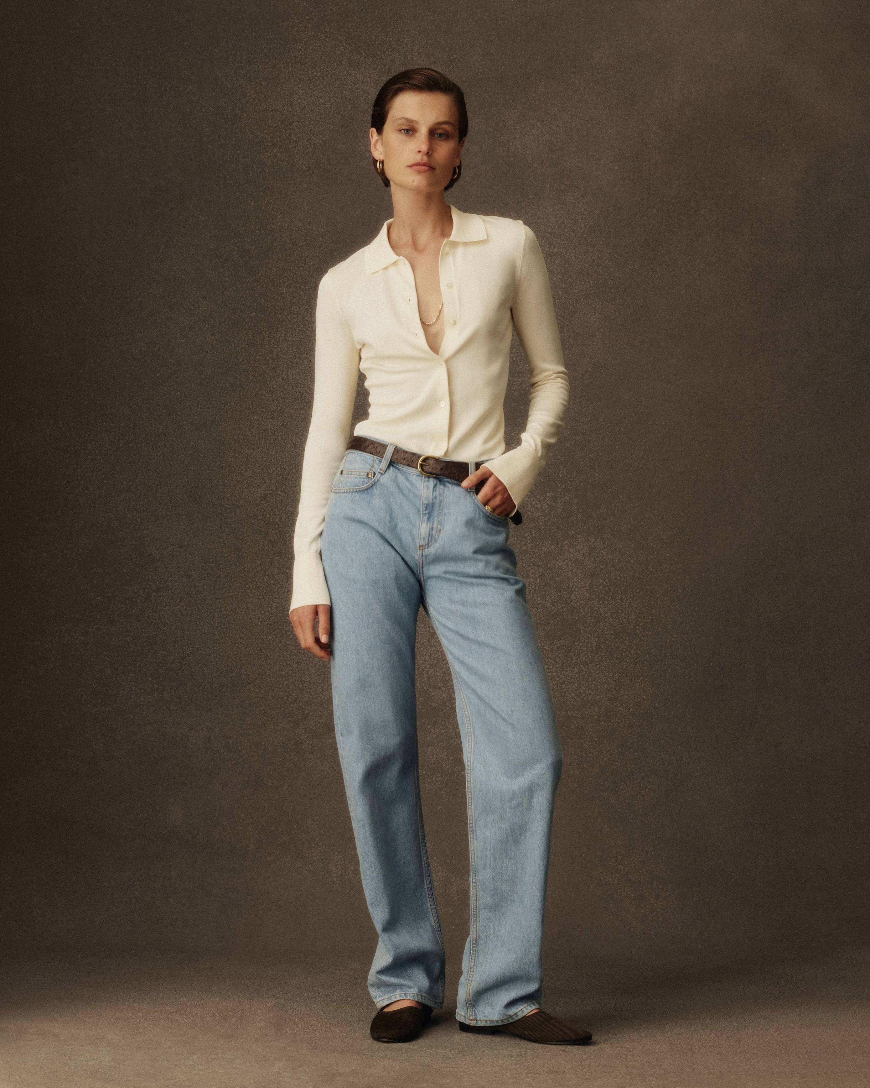 Natalie Knit Shirt - Off White