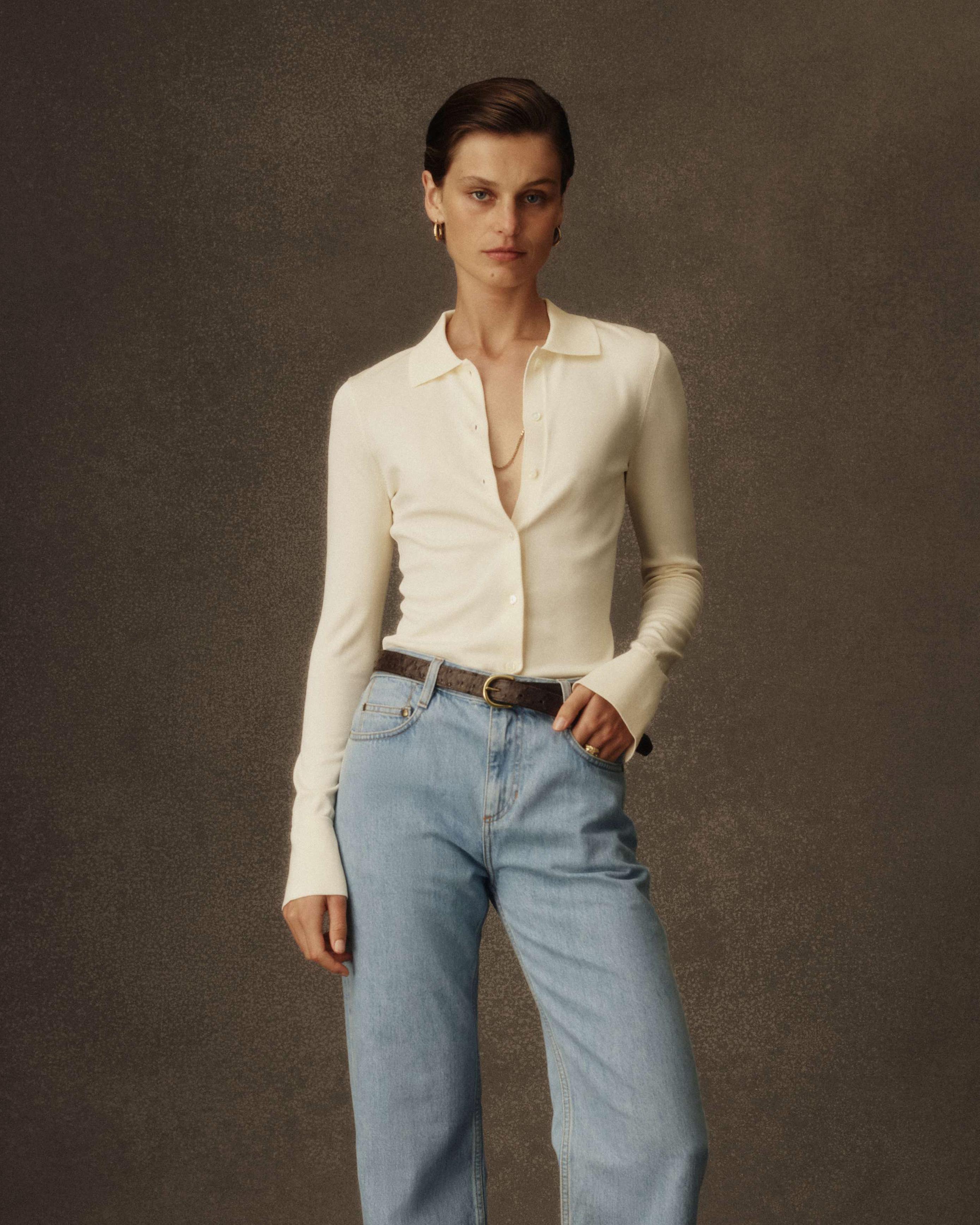 Natalie Knit Shirt - Off White