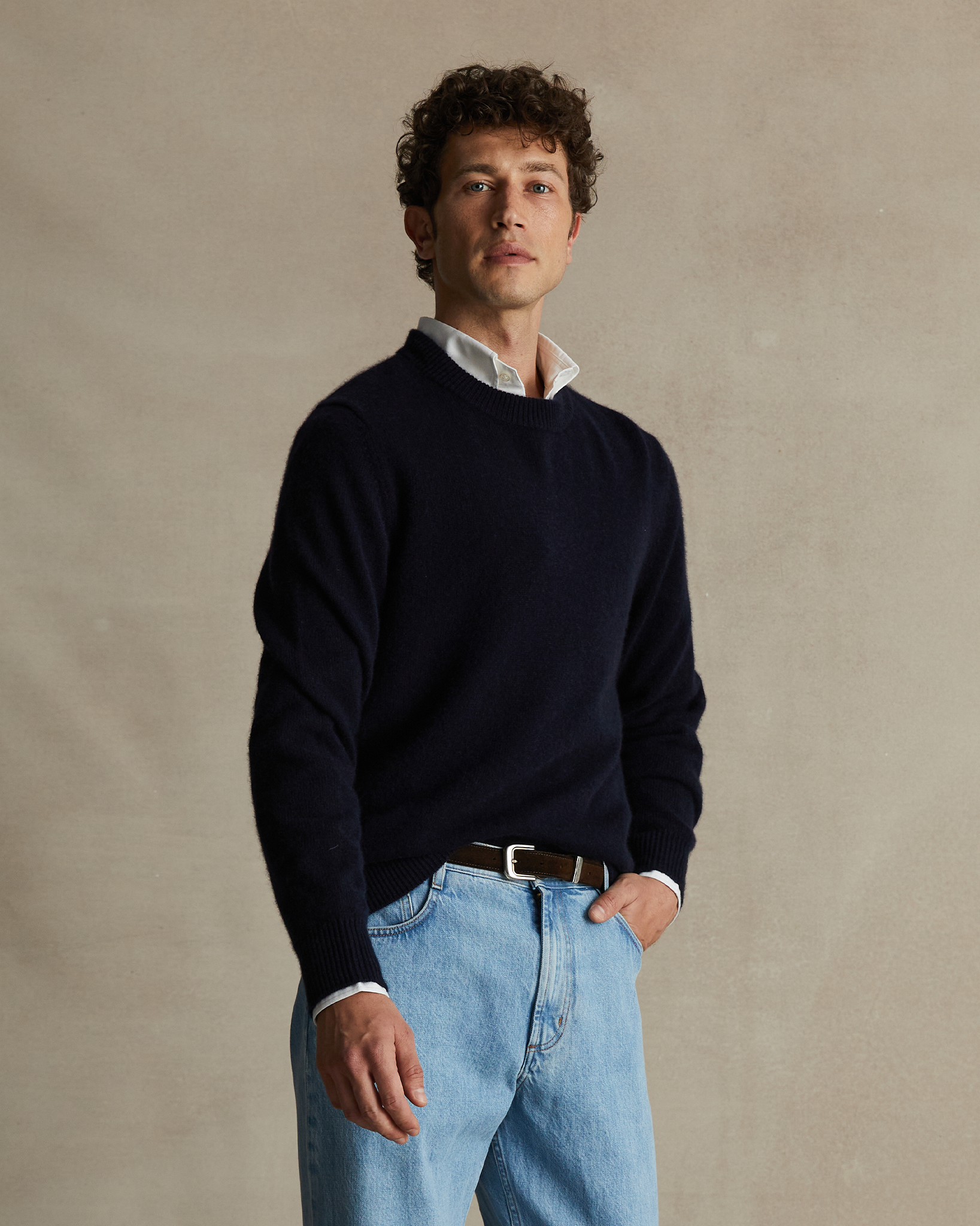 Cashmere Crew Neck - Navy