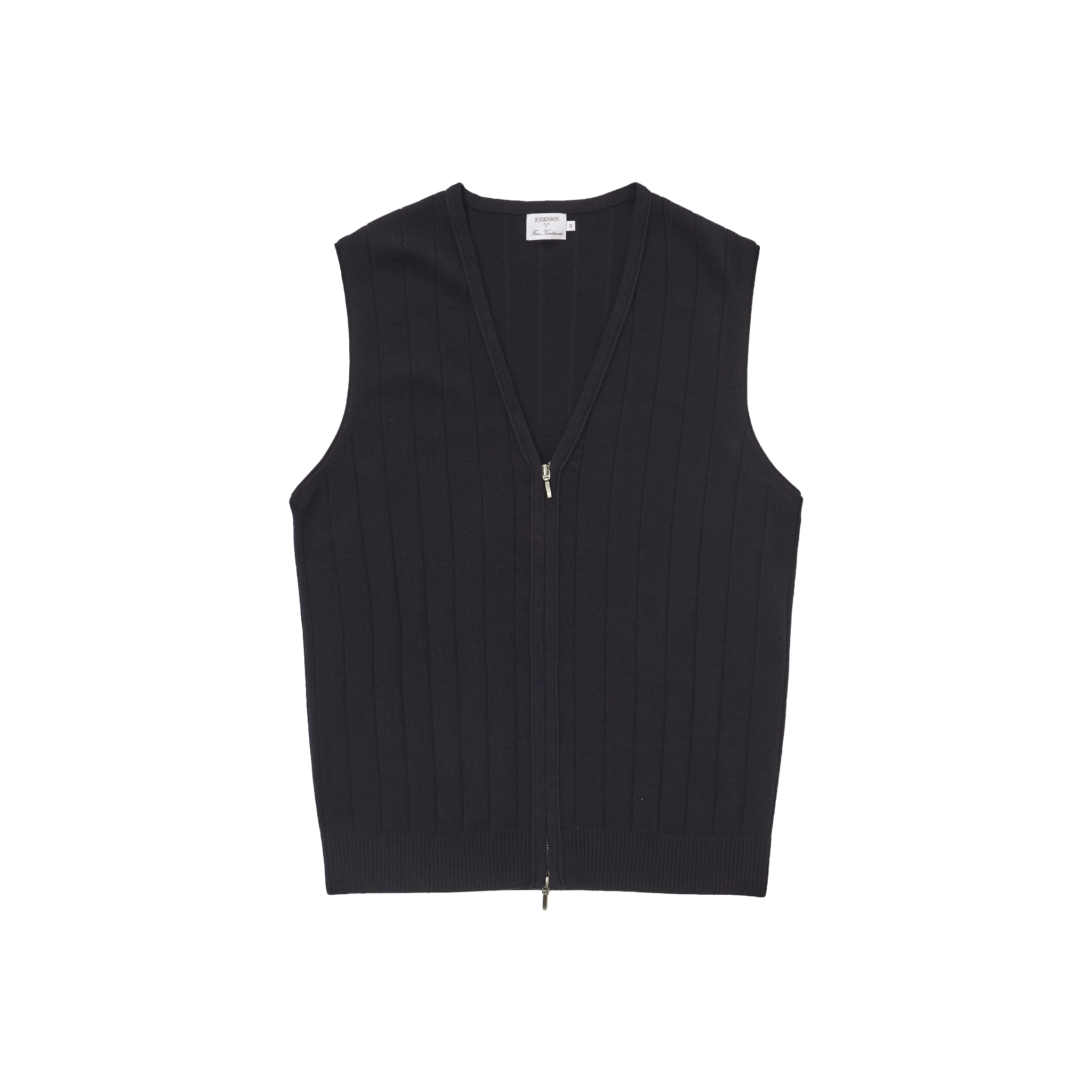 Navy Merino Ribbed Vest
