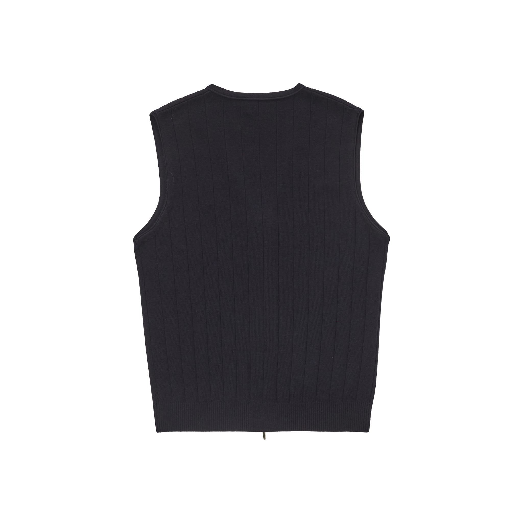 Navy Merino Ribbed Vest