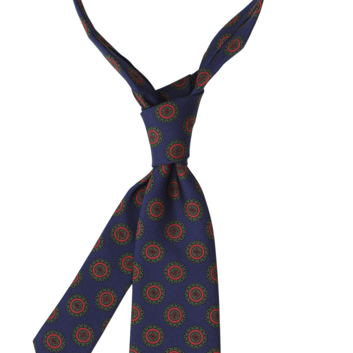 Navy Torno Print Tie