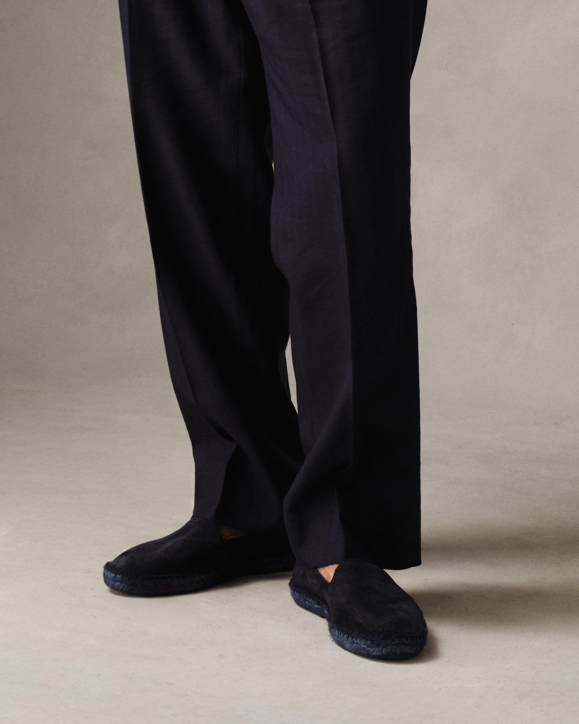 Suede Tonal Espadrille - Navy