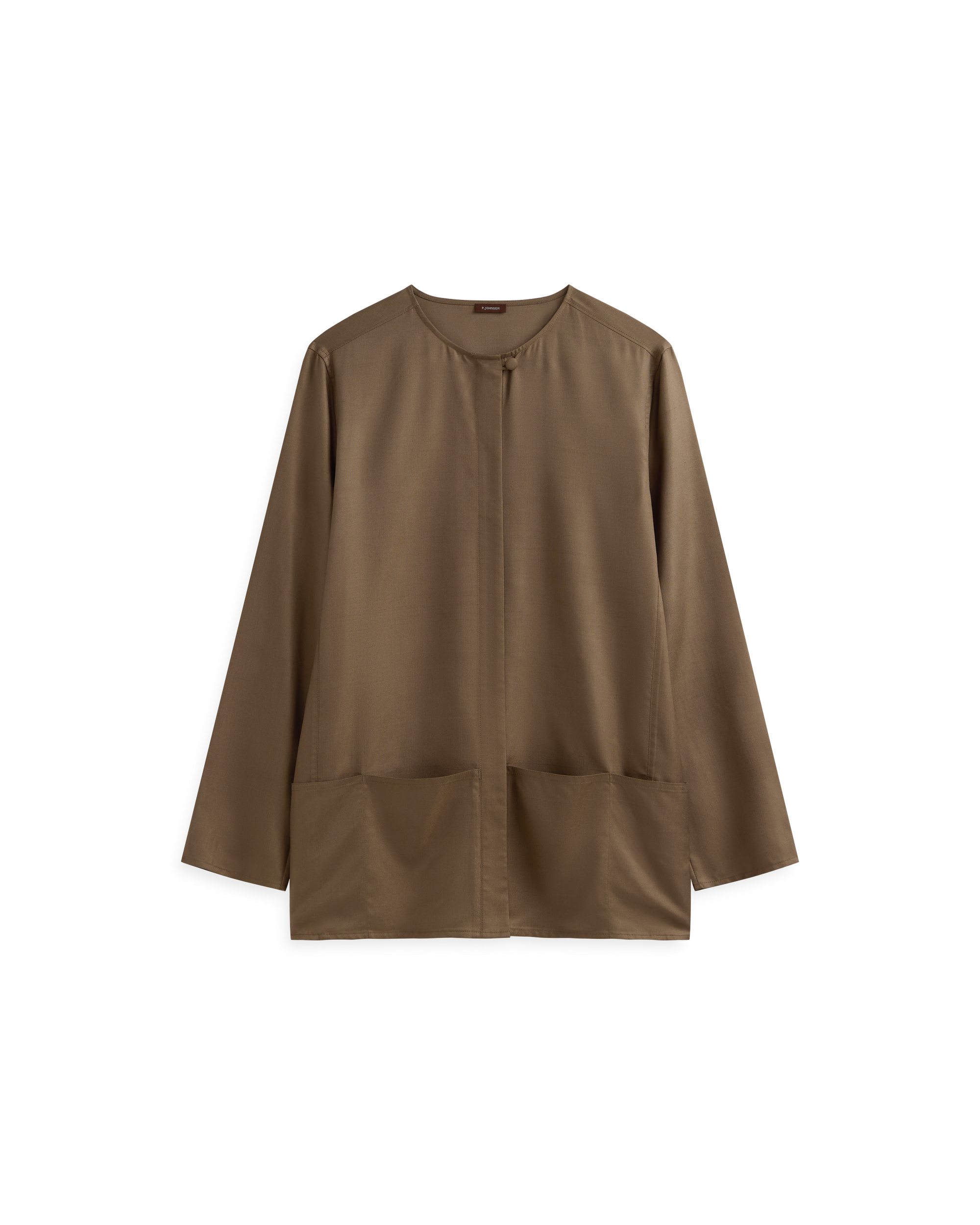 Nina Blouse - Taupe Dupioni