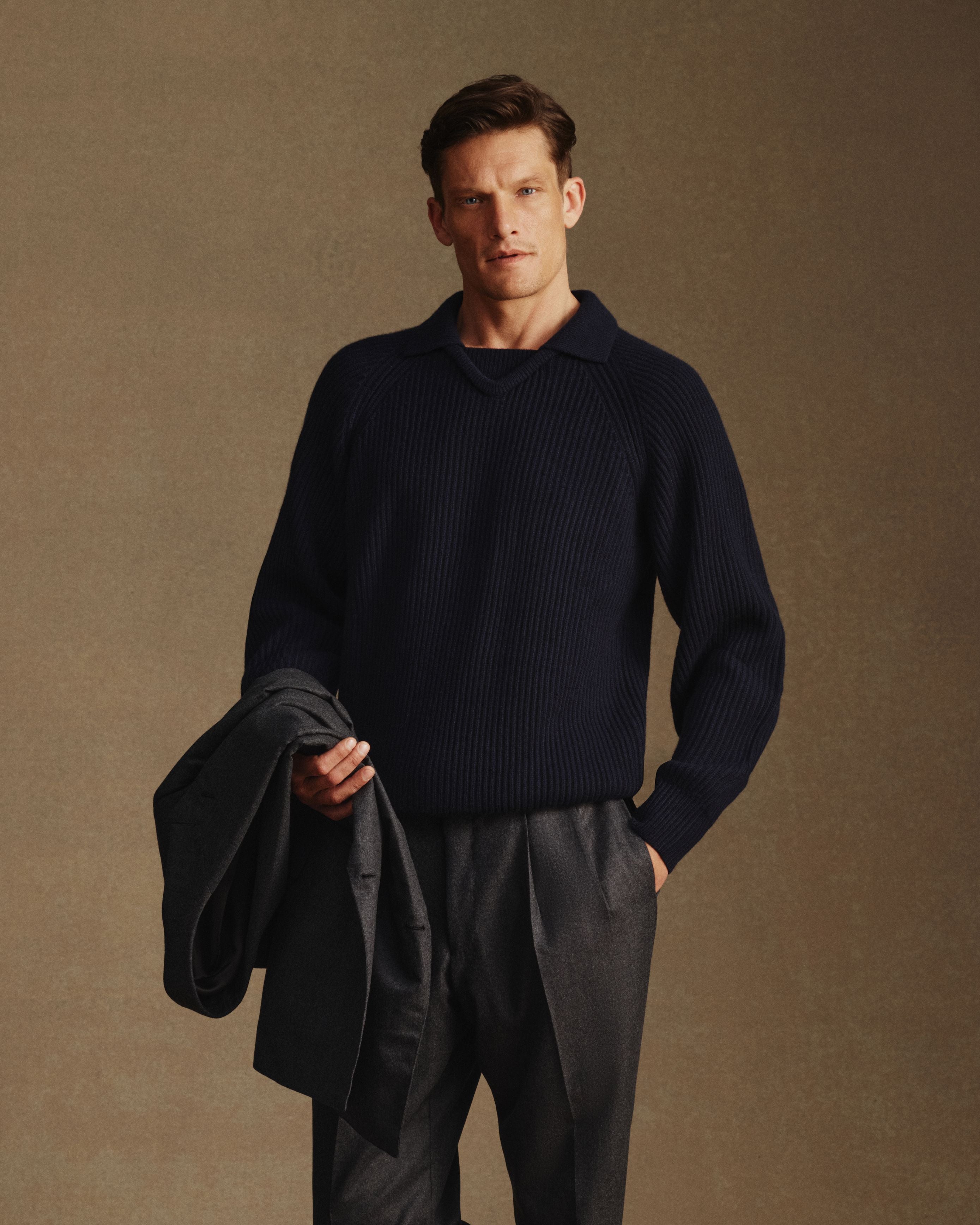 Santiago Royal Cashmere Sweater - Navy