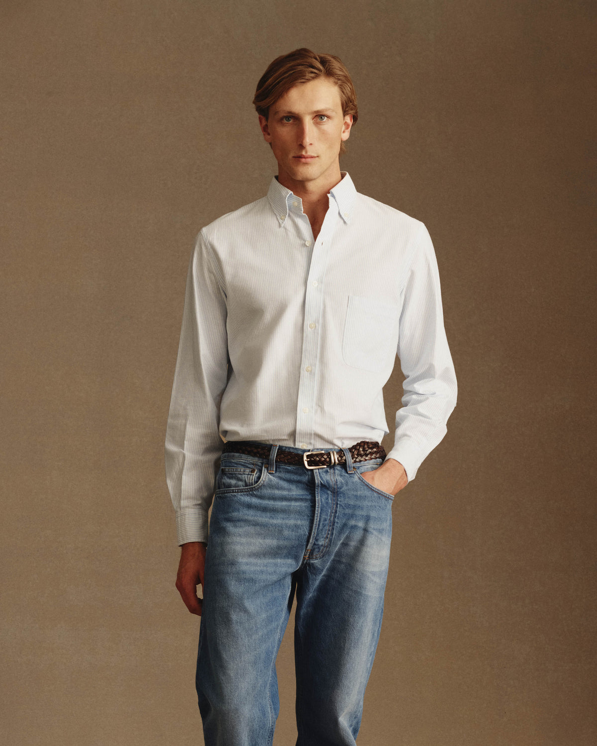 Oxford Shirt - Light Blue Stripe