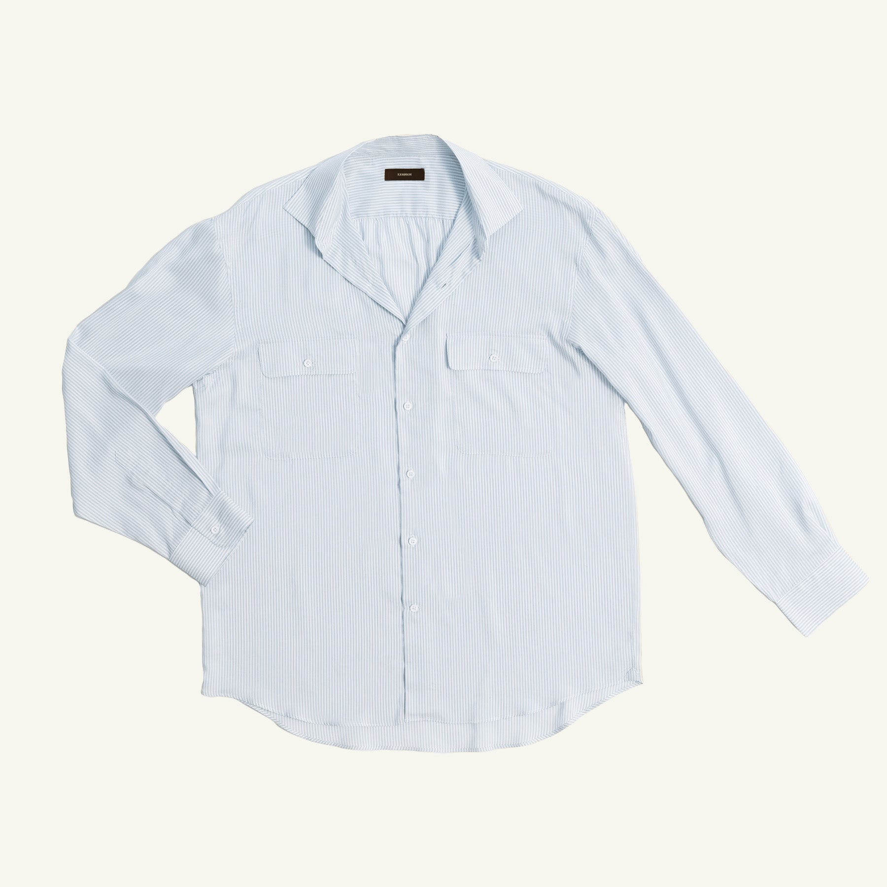 Camilla Shirt - Blue Stripe Silk