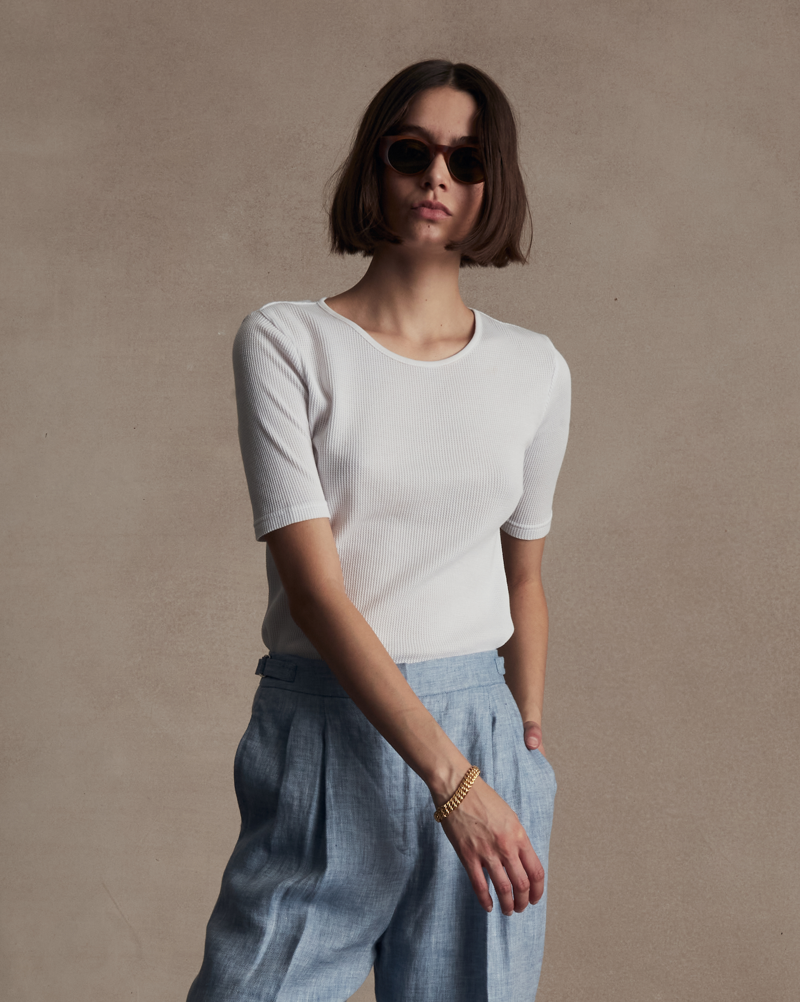 White Waffle Top