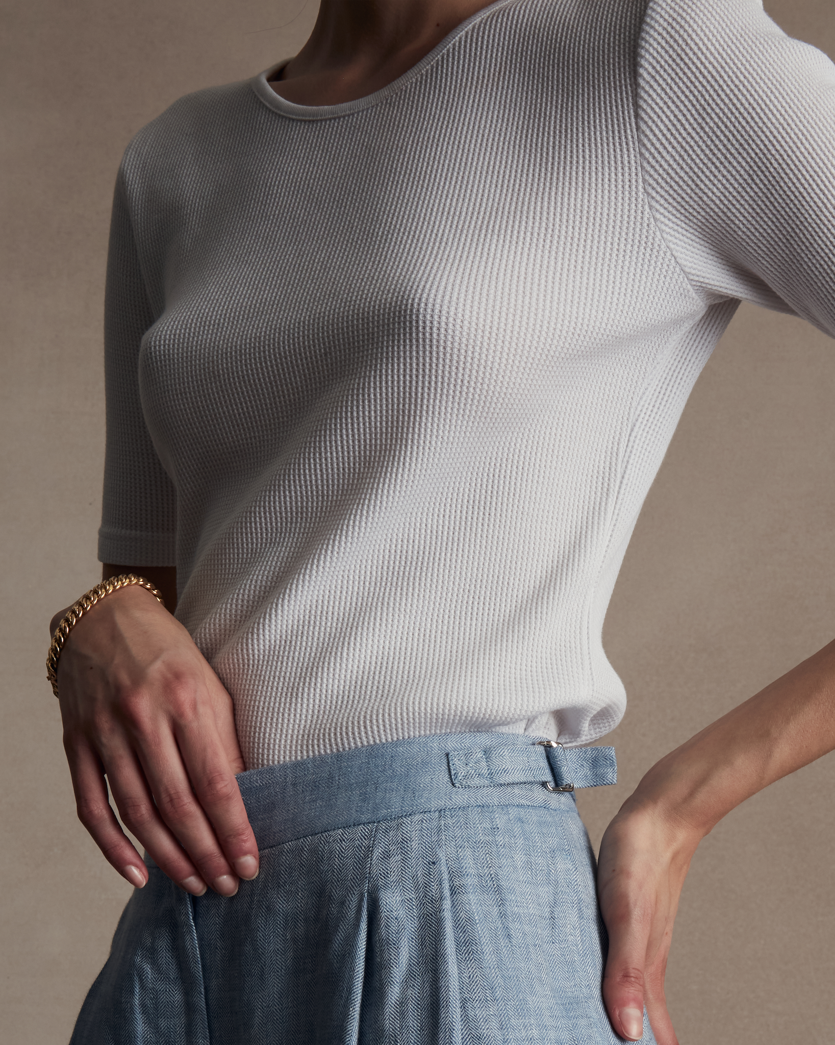 White Waffle Top