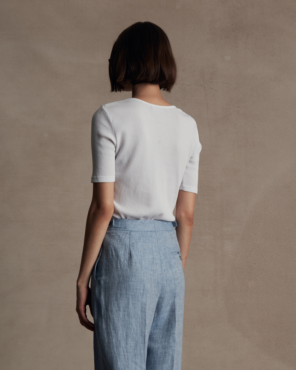 White Waffle Top | P Johnson