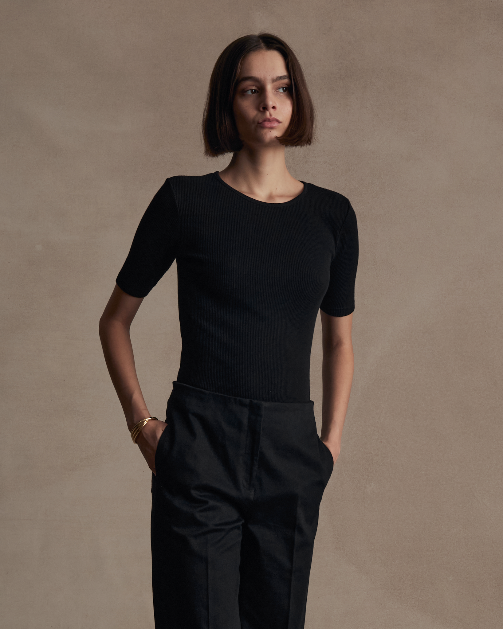Black Waffle Top