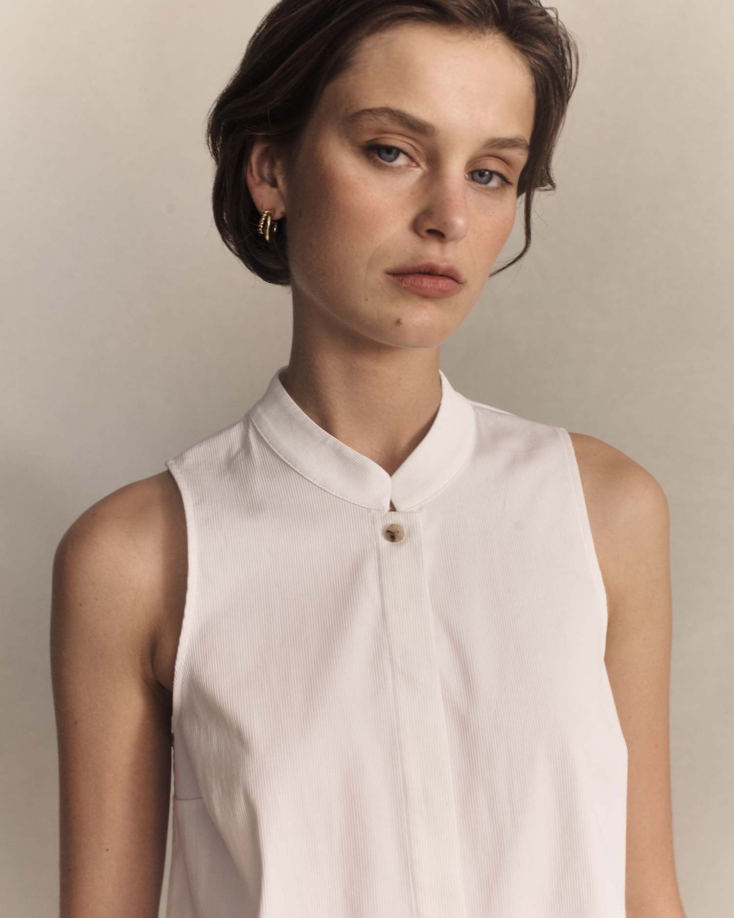 Christy Top - White Rib