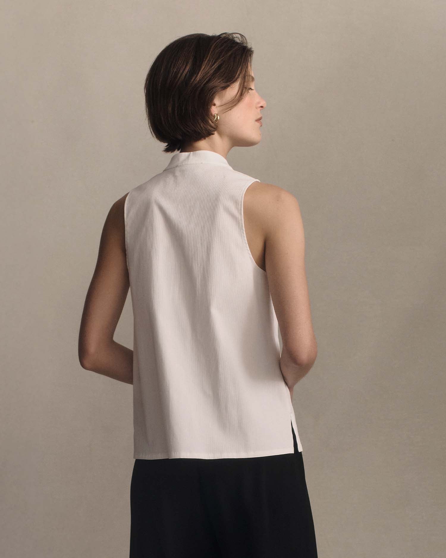 Christy Top - White Rib