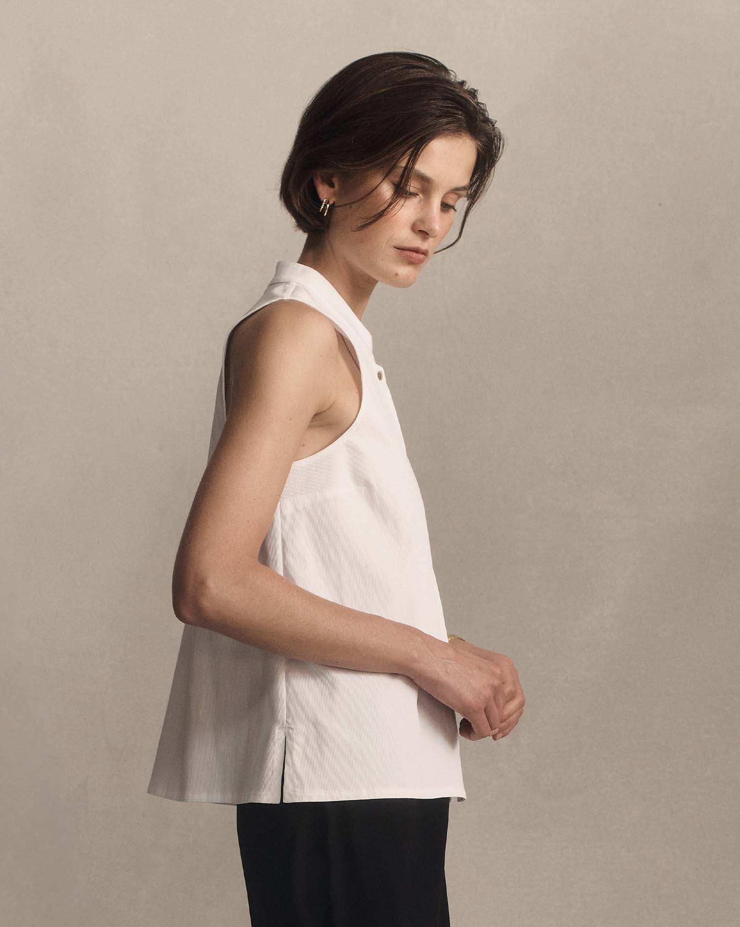 Christy Top - White Rib