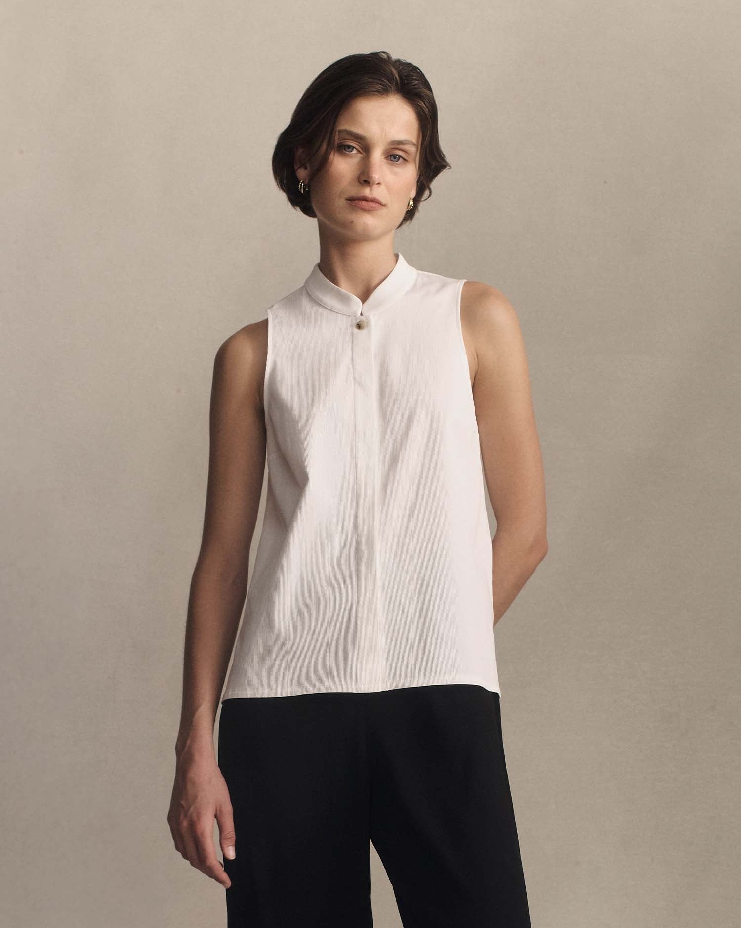 Christy Top - White Rib